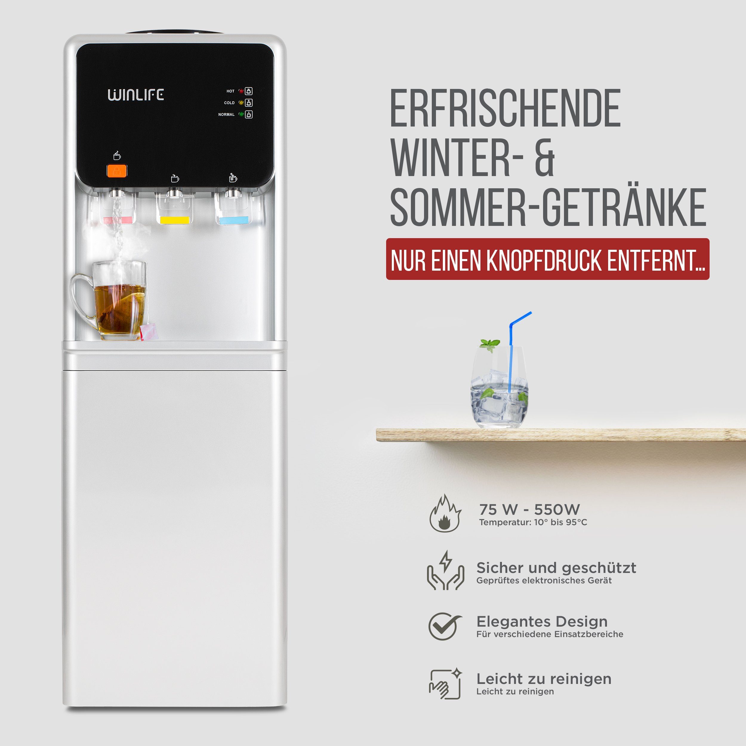 Heiß- Und Kaltwasserspender Mit Unterlade-System - 220V Für Zuhause Und Büro