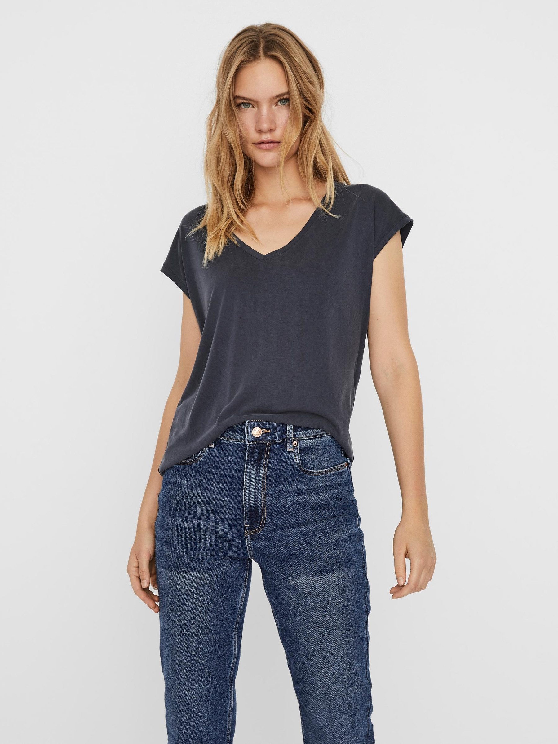Vero Moda T-Shirt VMFILLI SS V-NECK günstig online kaufen