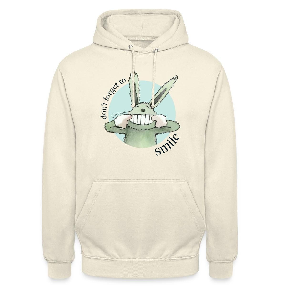 Hoodie Janosch Hase Don't Forget To Smile Unisex Hoodie