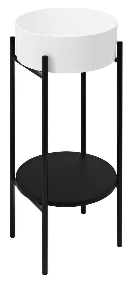 Sapho Waschbeckenunterschrank PUNO Sockel mit Waschbecken 375x870x448xmm, Schwarz Sapho-SKA380-2-01-SET