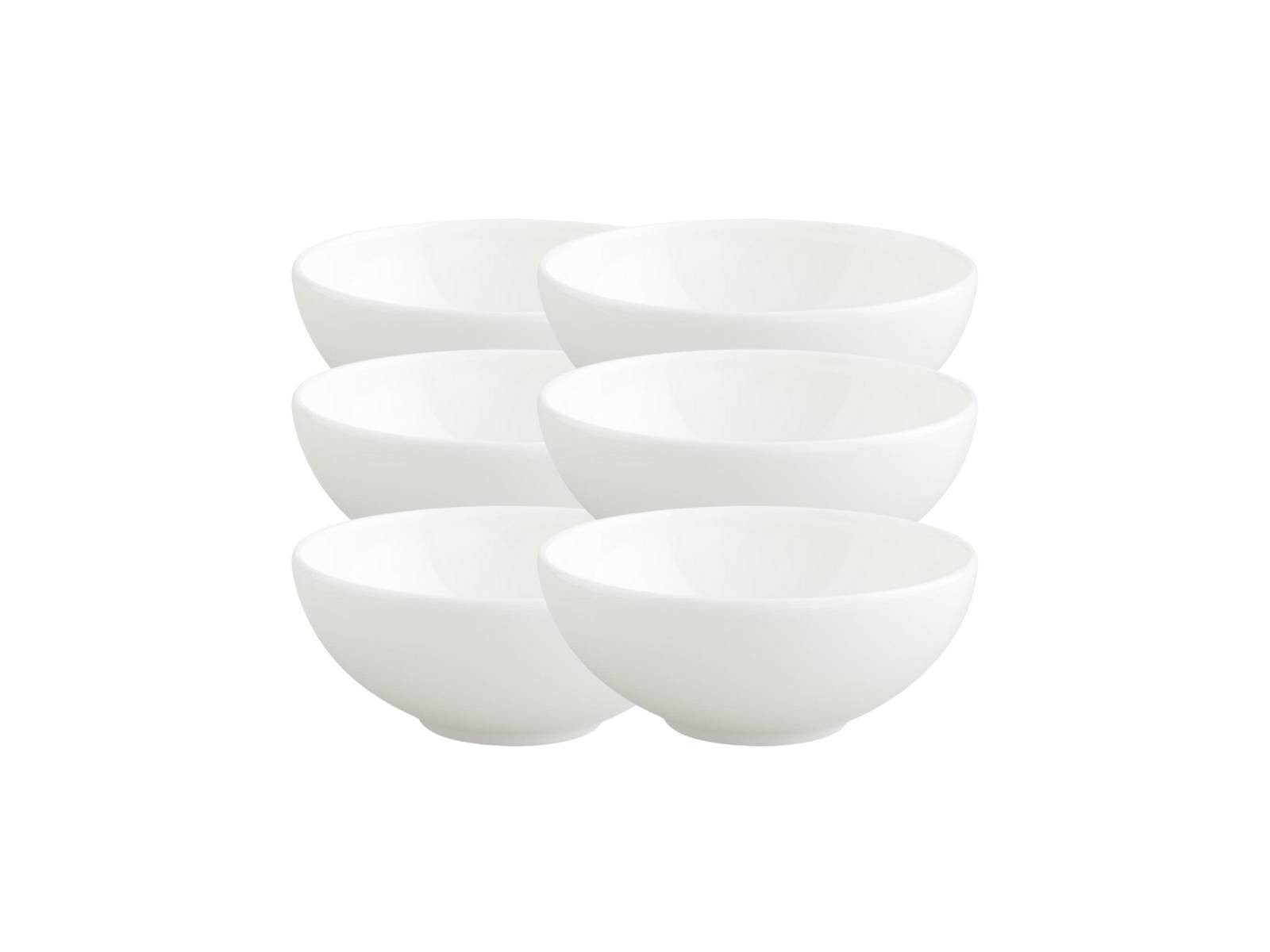 Villeroy & Boch Geschirr-Set Royal Dessertschale 13 cm Set6, Premium Bone Porcelain