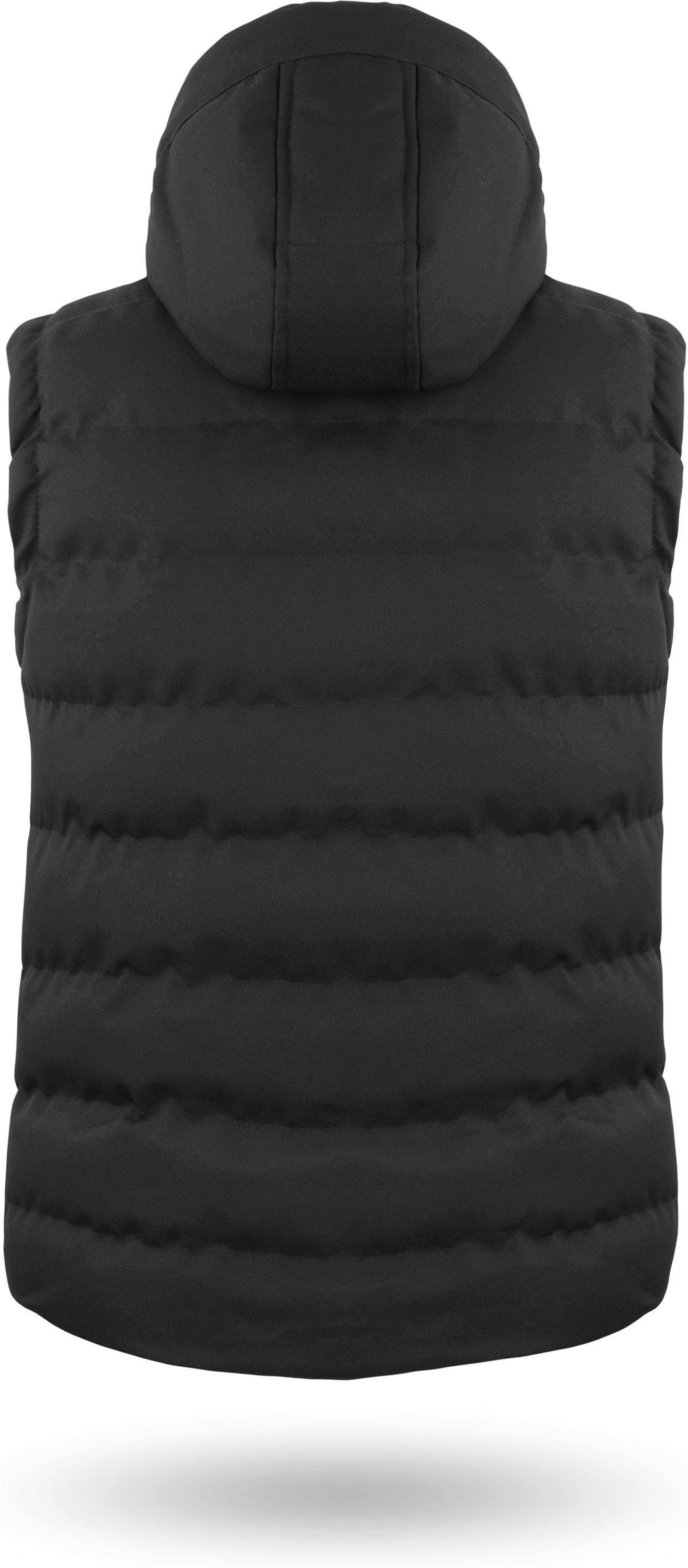 normani Steppweste Herren Winter-Steppweste Yuquot Wattierte Winterweste Bodywarmer Outdoor Weste mit Kapuze