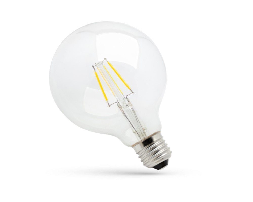 SpectrumLED Filament klar LED-Leuchtmittel = 1000lm G125 71W Warmweiß Warmweiß E27 E27, 300° 8W Globe 2700K, LED