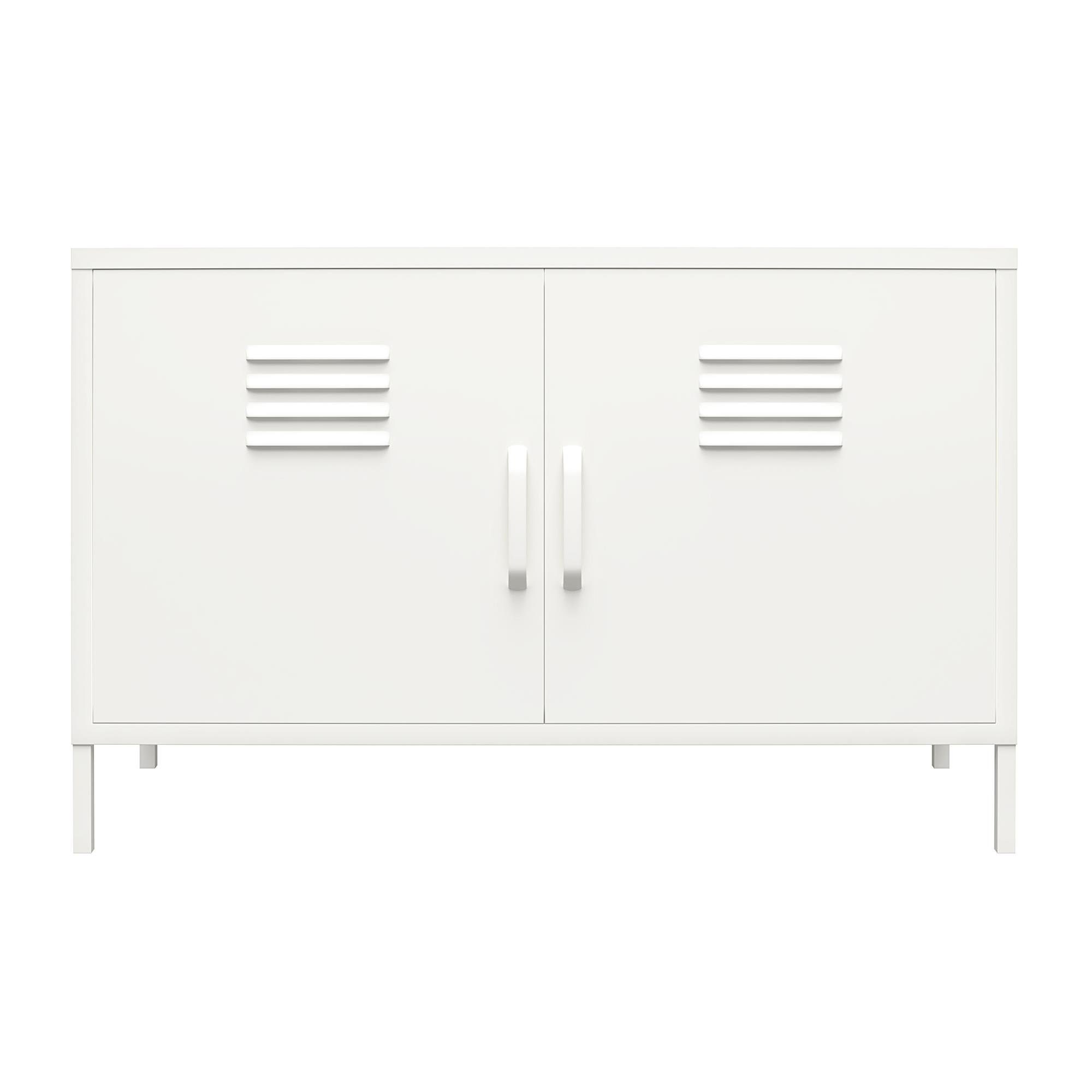 loft24 Sideboard Mission Disctrict, Spint, Look Metall, 2 Retro Schrank, Türen