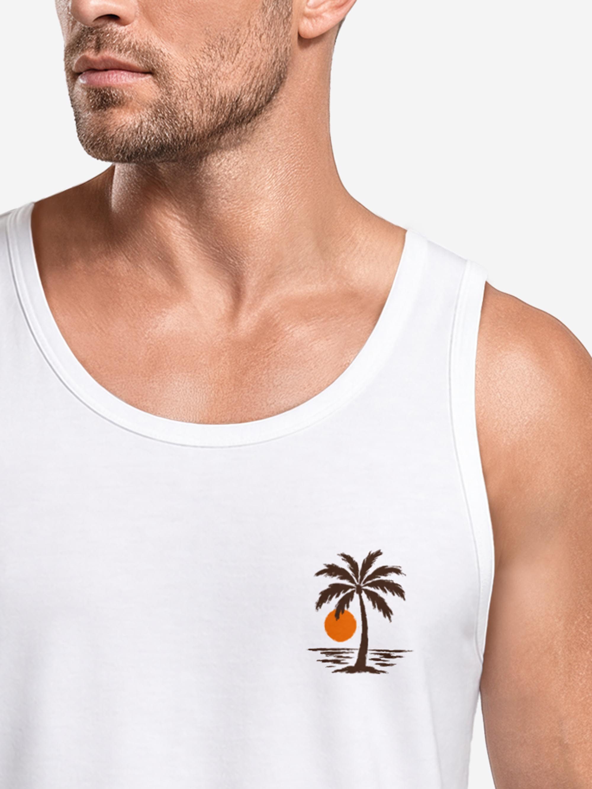 Neverless Tanktop Tanktop Herren mit Grafik-Print - Logo Design Beach - Trägershirt mit Print – Bild 4 von 5