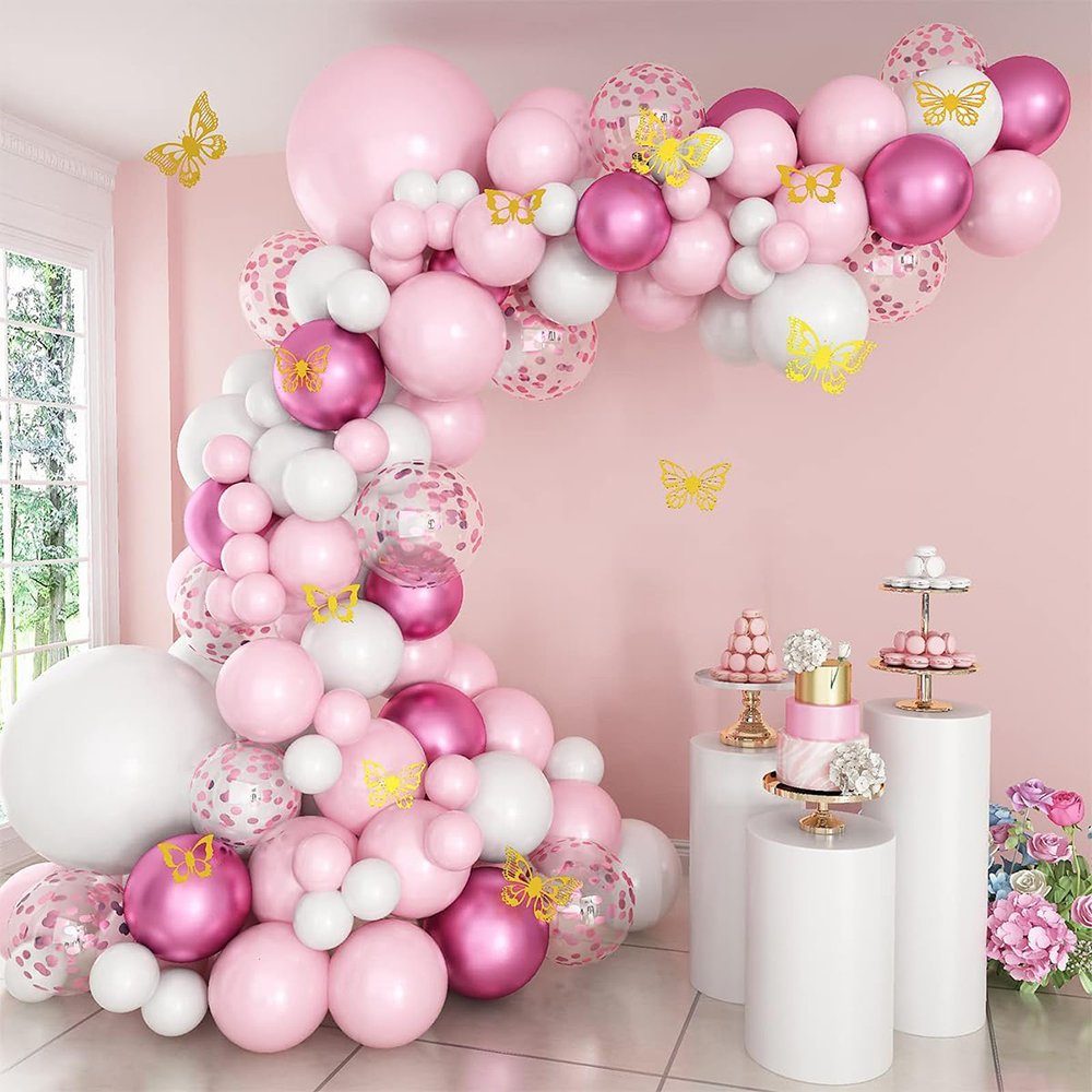 GelldG Luftballon Geburtstag, Girlande Luftballon Bogen Luftballons, Konfetti und