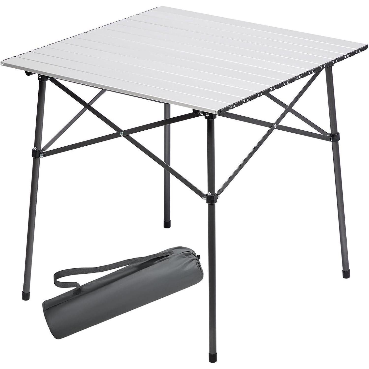 LuxusKollektion Campingtisch Campingtisch klappbar Aluminium Platte 80kg Tragetasche Weiß (1-St)