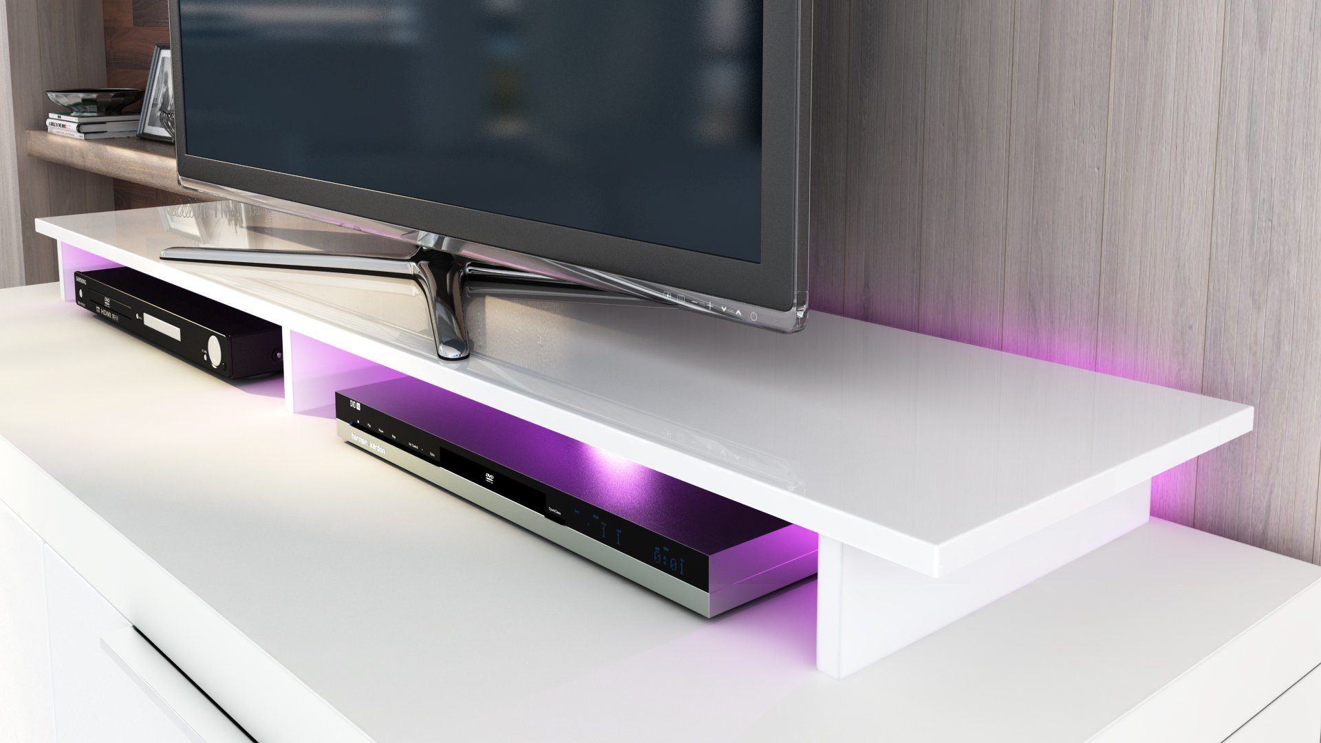 Vladon TV-Board Game (Aufsatz für TV-Boards, zur Erhöhung), Weiß matt/Weiß günstig online kaufen