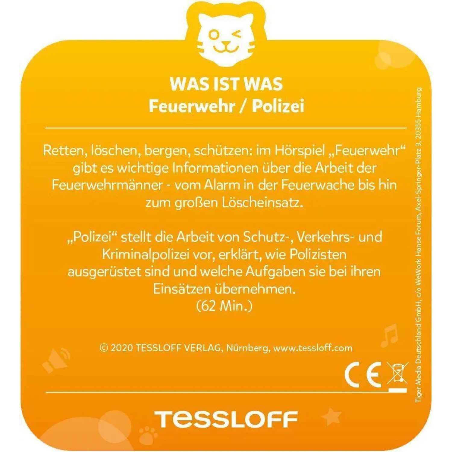 Tiger Media Deutschland GmbH Hörspiel tigercard - WAS IST WAS: Feuerwehr / Polizei