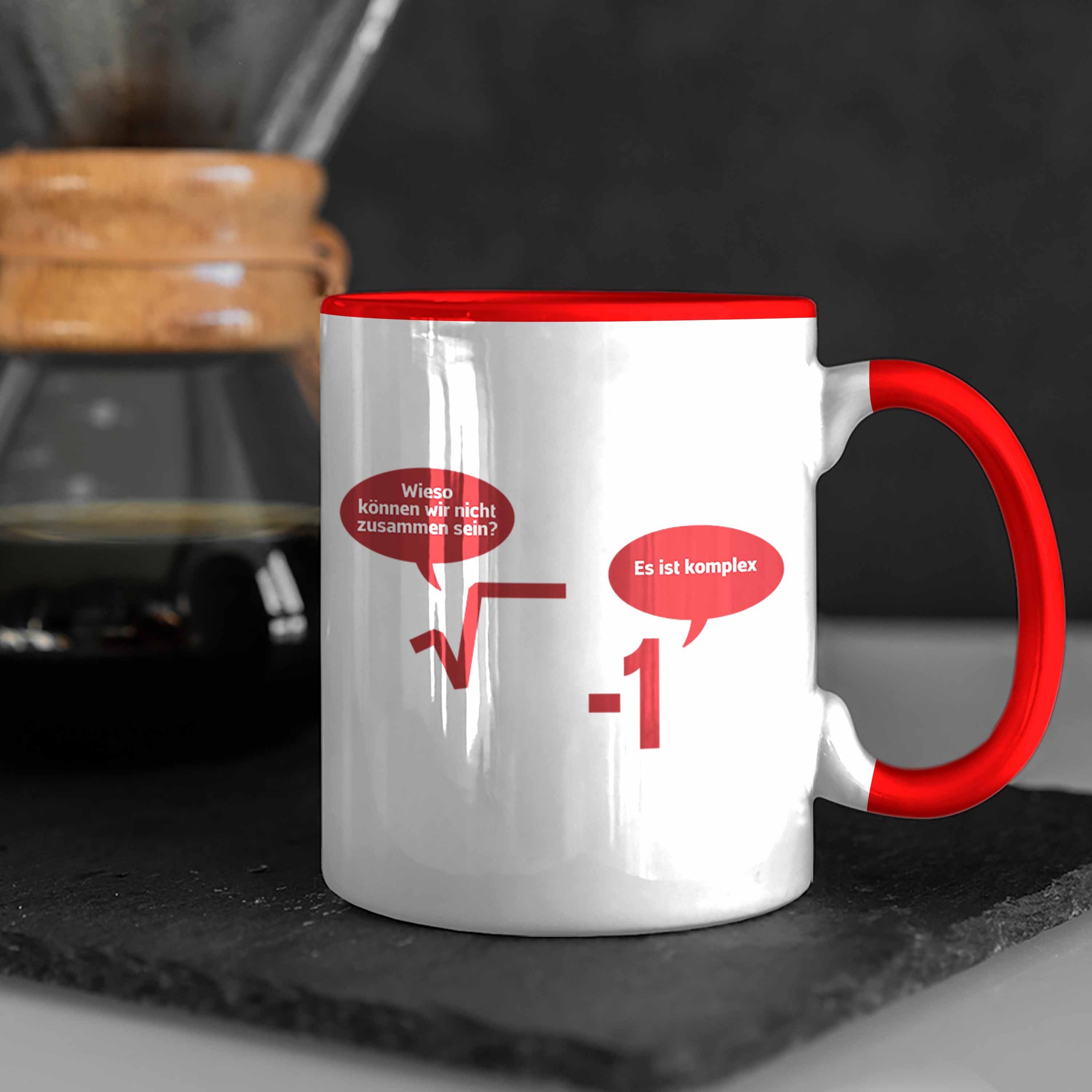 Tasse mit Lustig Tasse Mathelehrer - Trendation Tassen Rot Spruch Geschenk Physiker Kaffeetasse Mathestudent Physik Mathematiker Sprüche Trendation