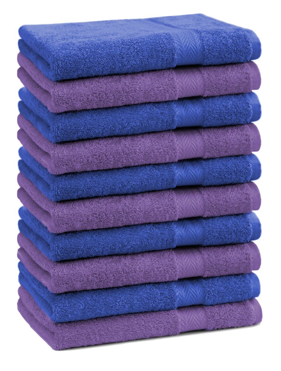 Premium Baumwolle lila und Baumwolle cm 10 Betz Gästehandtücher Stück Farbe royalblau, Gästetuch-Set Gästehandtücher 100% 100% 30x50