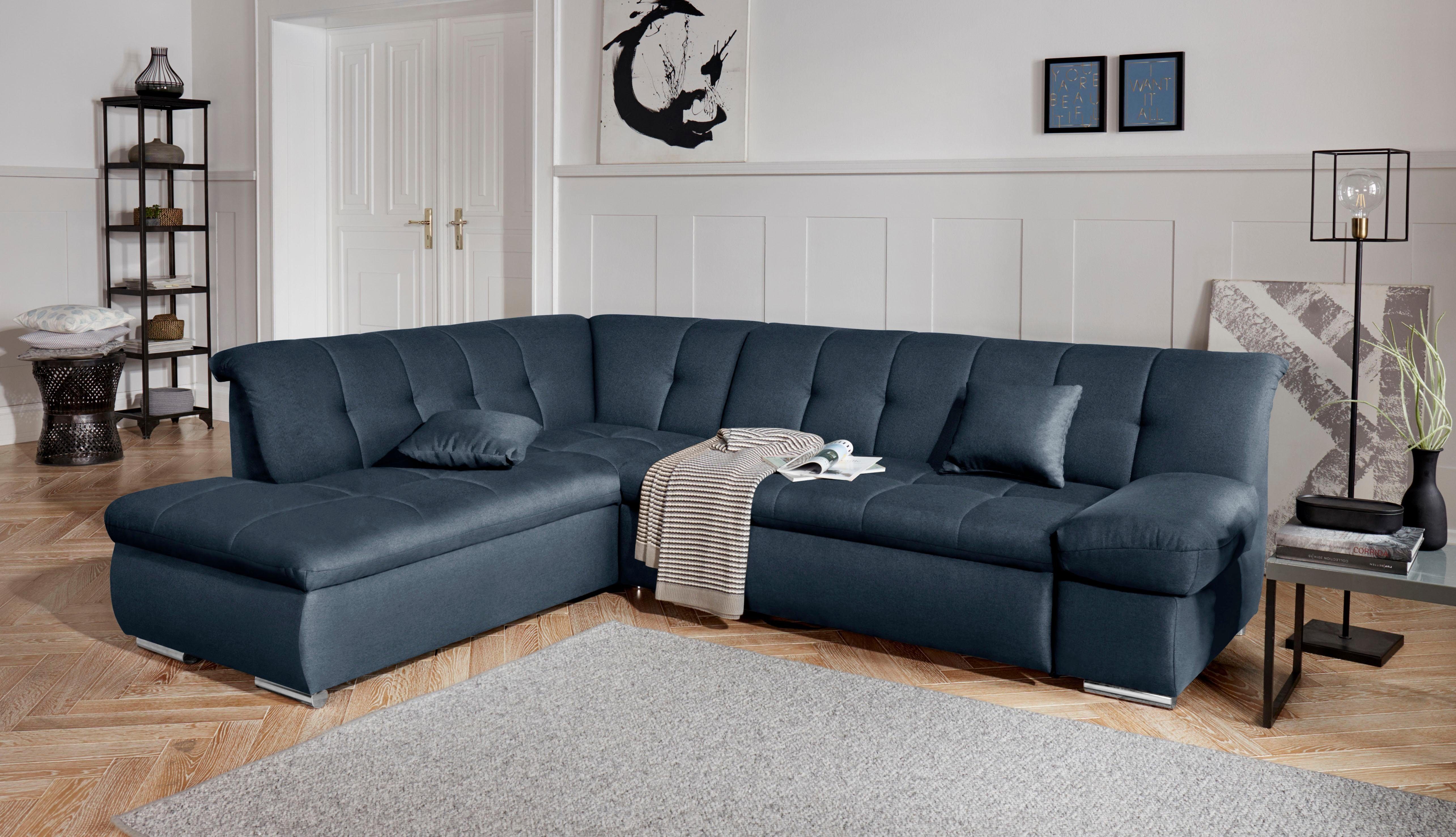 DOMO collection Ecksofa Mona L-Form bequem und komfortabel, Breite 271cm, L-Form, wahlweise mit Bett- und Armlehnfunktion