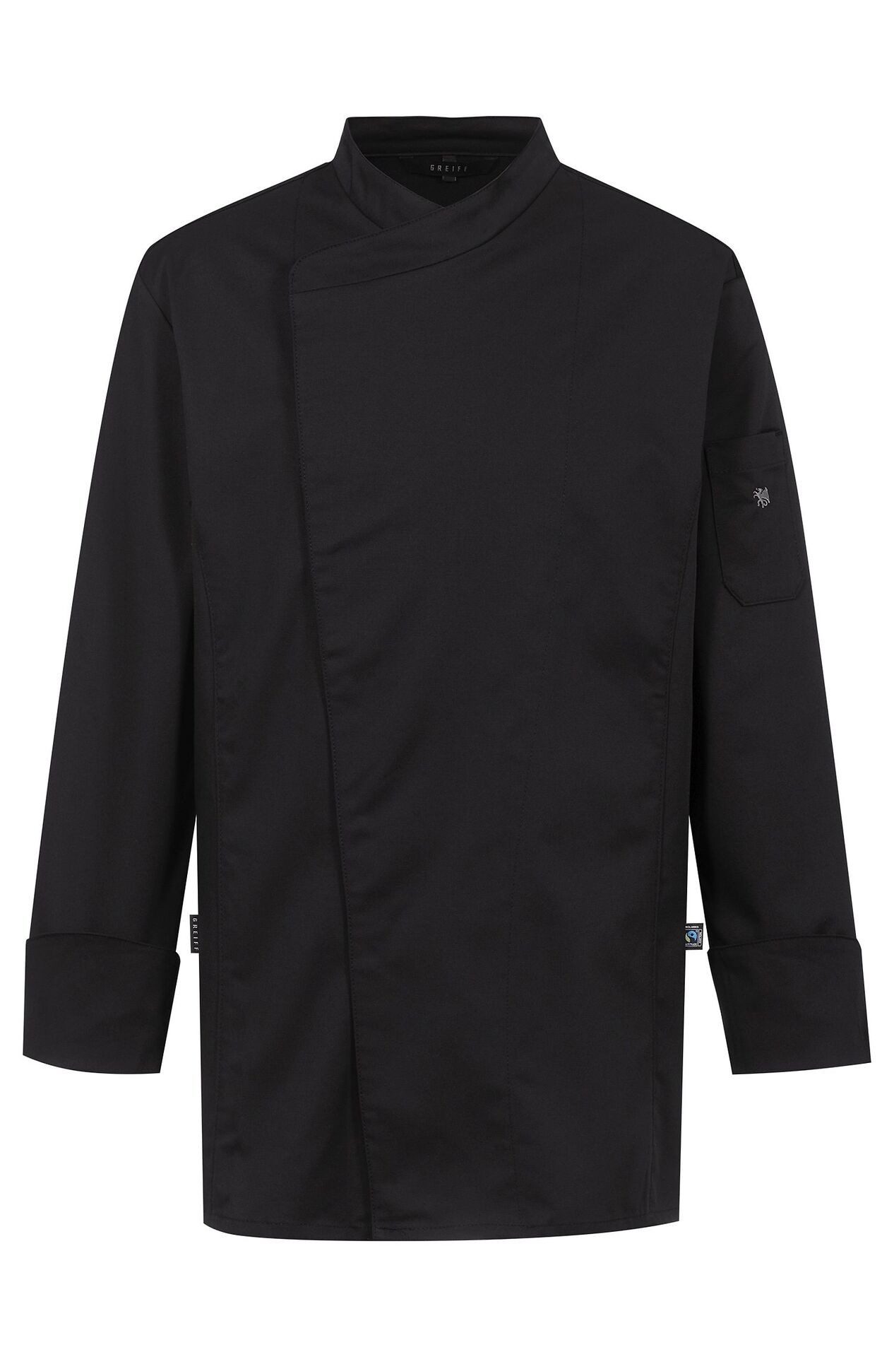 Kochjacke Greiff GASTRO-MODA Cuisine Herren Kochjacke Regular Jersey Schwarz