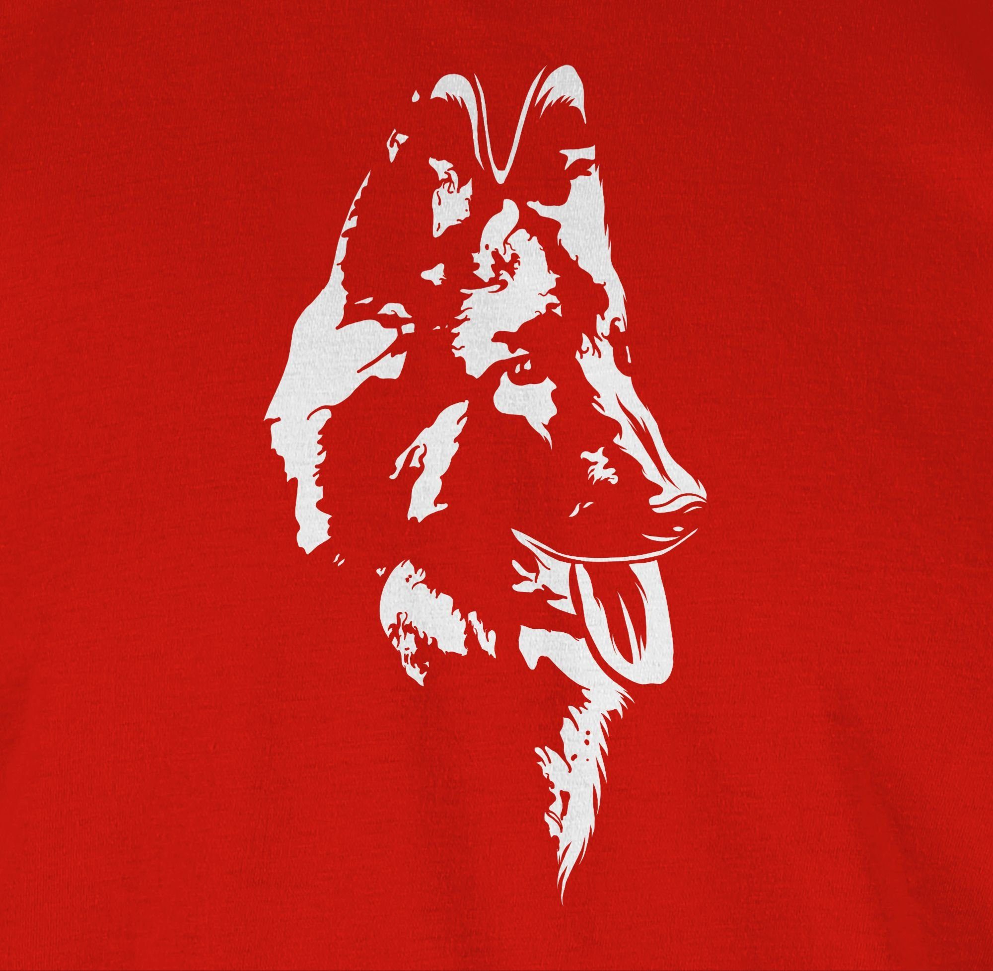 Weiß Schäferhund für 03 T-Shirt Shirtracer Rot Geschenk Hundebesitzer