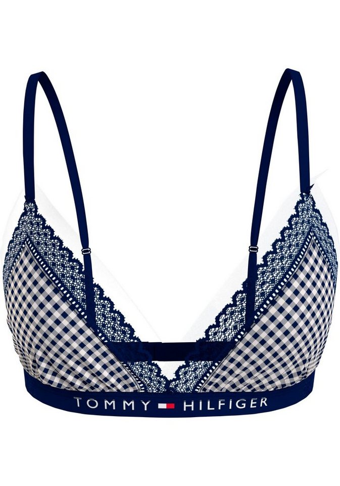 Tommy Hilfiger Underwear Bügelloser BH TRIANGLE BRA PRINT mit Spitzeneinsatz