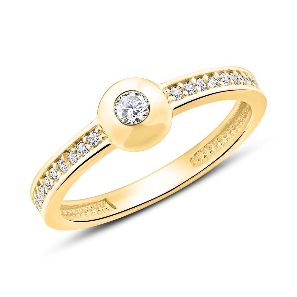 Goldring JEWLIX Ring aus 375er Gold mit Zirkonia