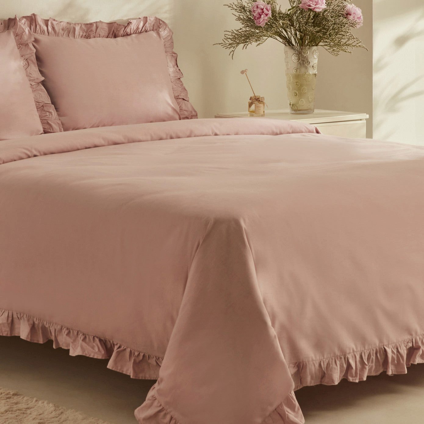 Karaca Bettwäsche Pure Ruffle 100% Baumwolle günstig online kaufen