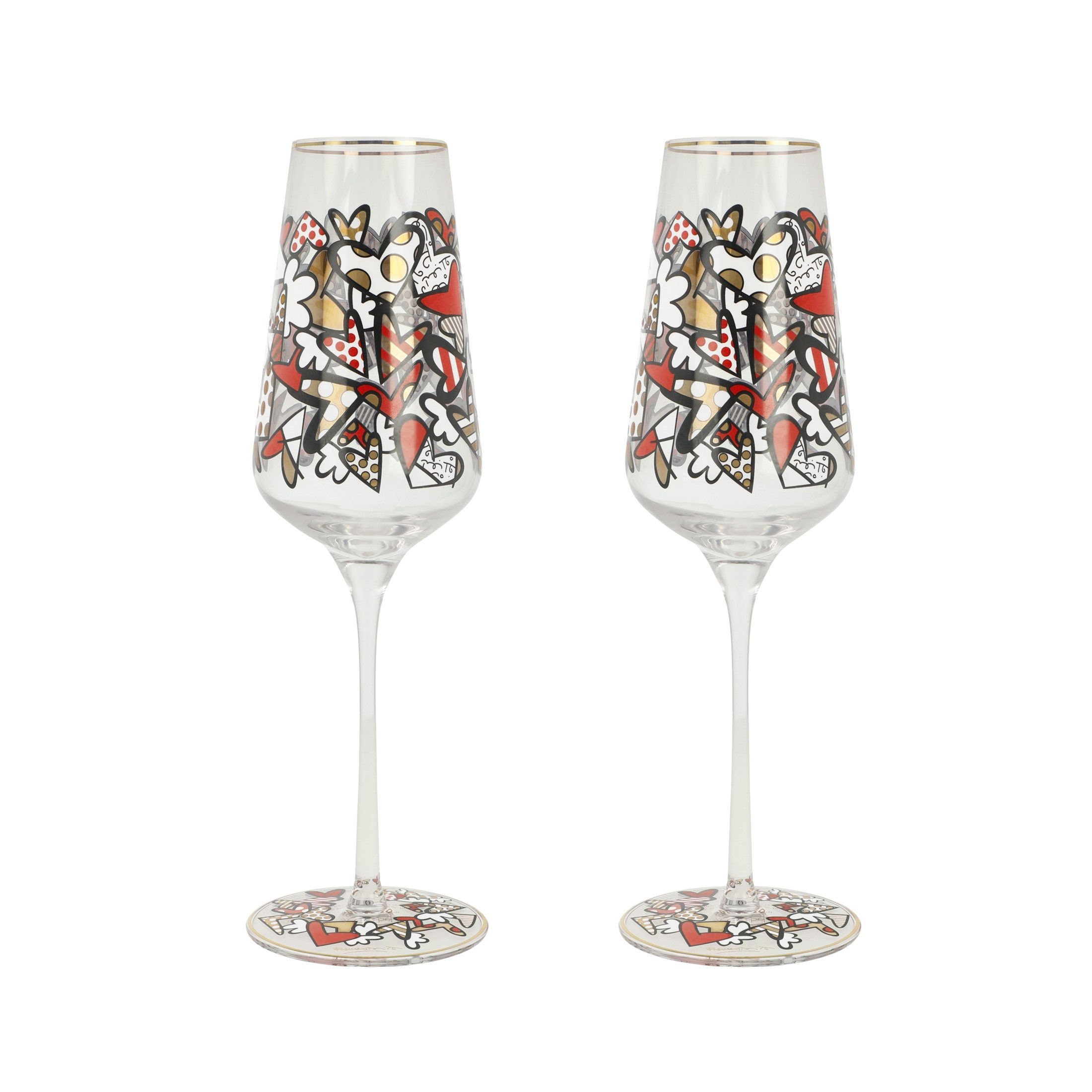 Glas Goebel Pop Art, Sektglas, Britto - All We Need Is Love 24cm 2025