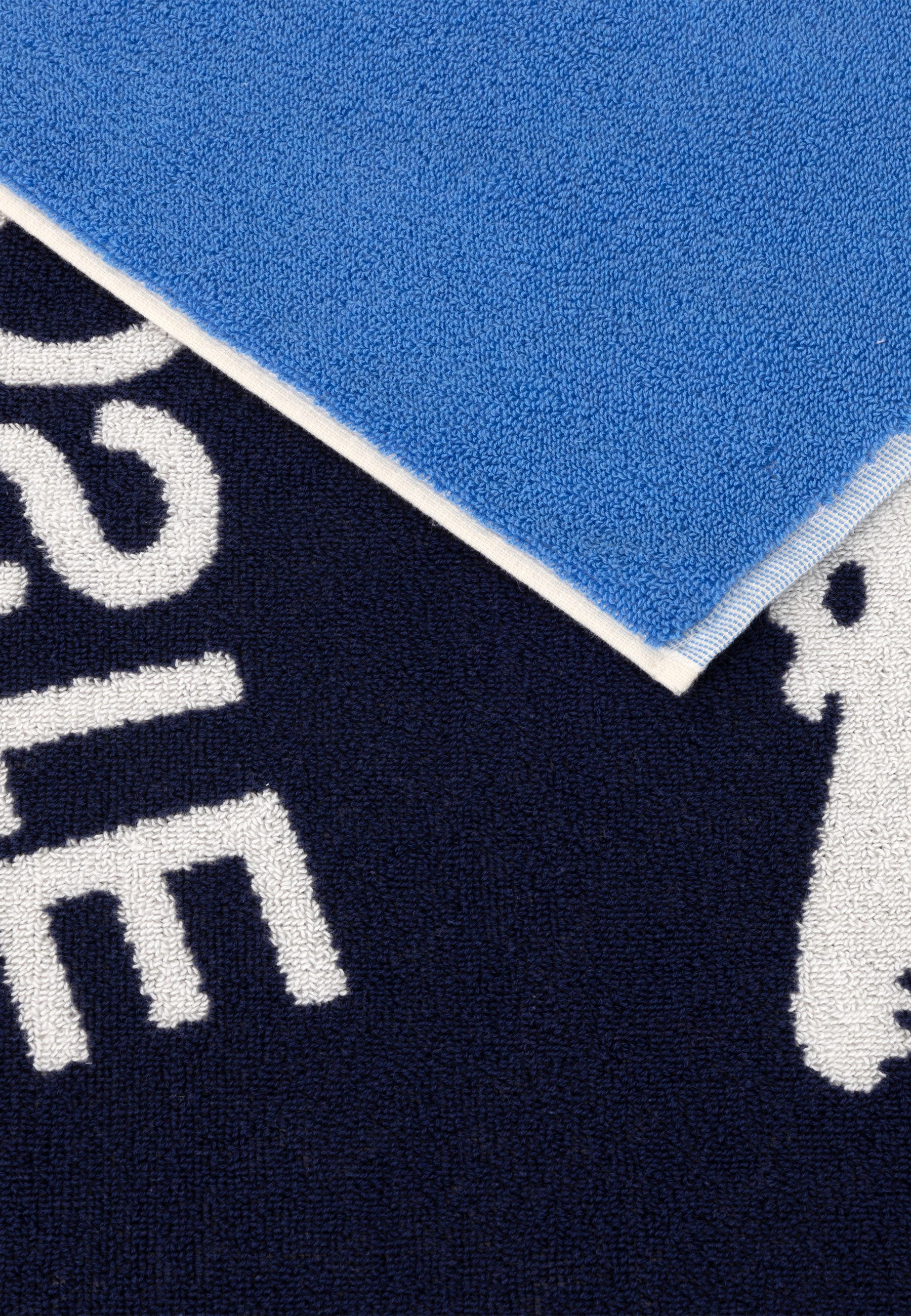 Lacoste Strandtuch BADGE, Frottier (1-St), mit Label-Applikationen