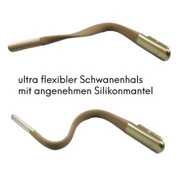 kalb Bettleuchte Bettleuchte "Sedani" 4W Leseleuchte Flex Silikonhals warmweiss, warmweiß