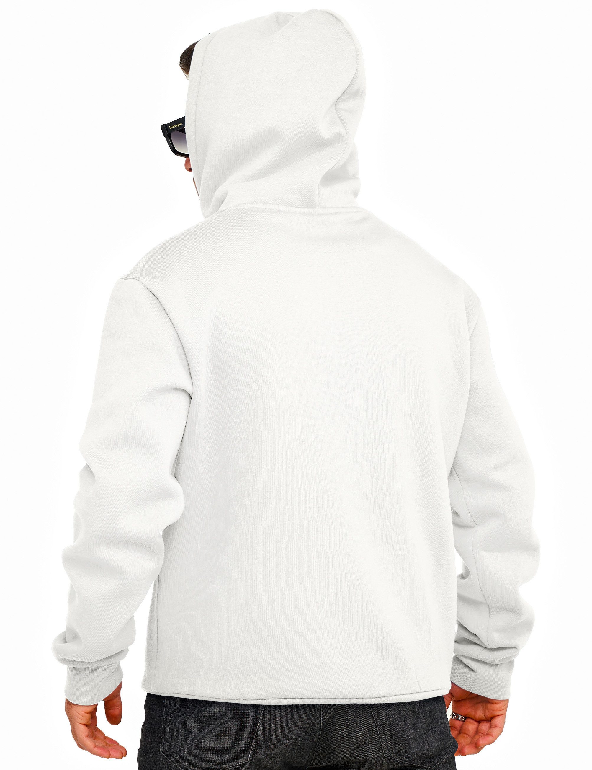 DAILY COTTON Hoodie im Oversize Schnitt Unifarben - Kapuzenpullover Loose-Fit Herren Basic Kapuzen-Sweatshirt Oversized Raglan Sweater