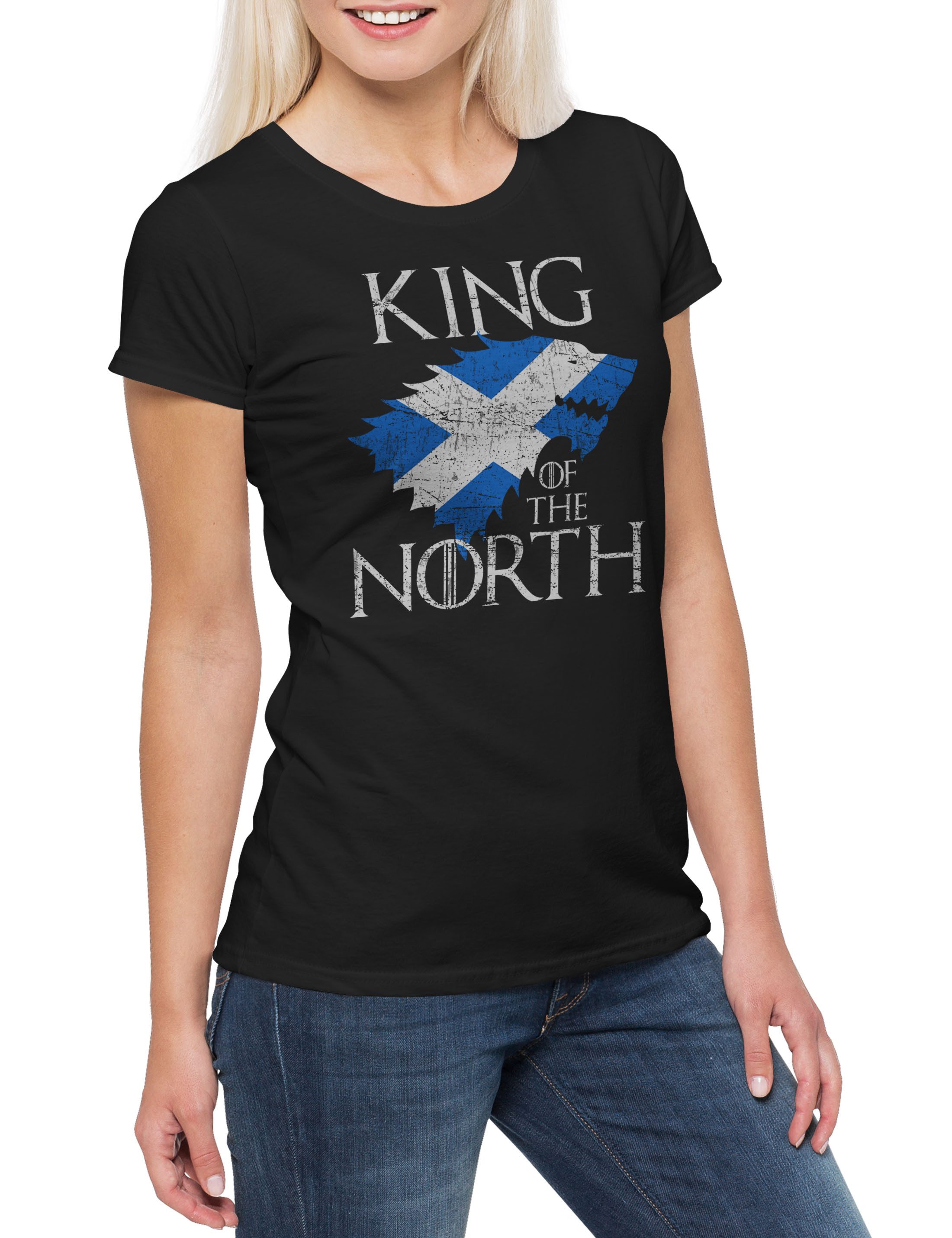 Print-Shirt King In The North Damen T-Shirt Bannockburn 1314 William Wallace