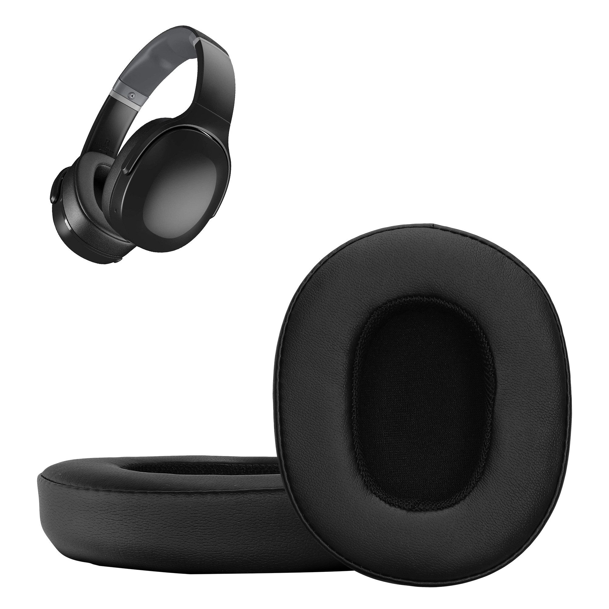 kwmobile Kopfhörer-Schutzhülle 2x Kunstleder Ohrpolster für Skullcandy Crusher Evo, Ersatz Ohrpolster Kopfhörer Ersatzpolster für Over Ear Headphones