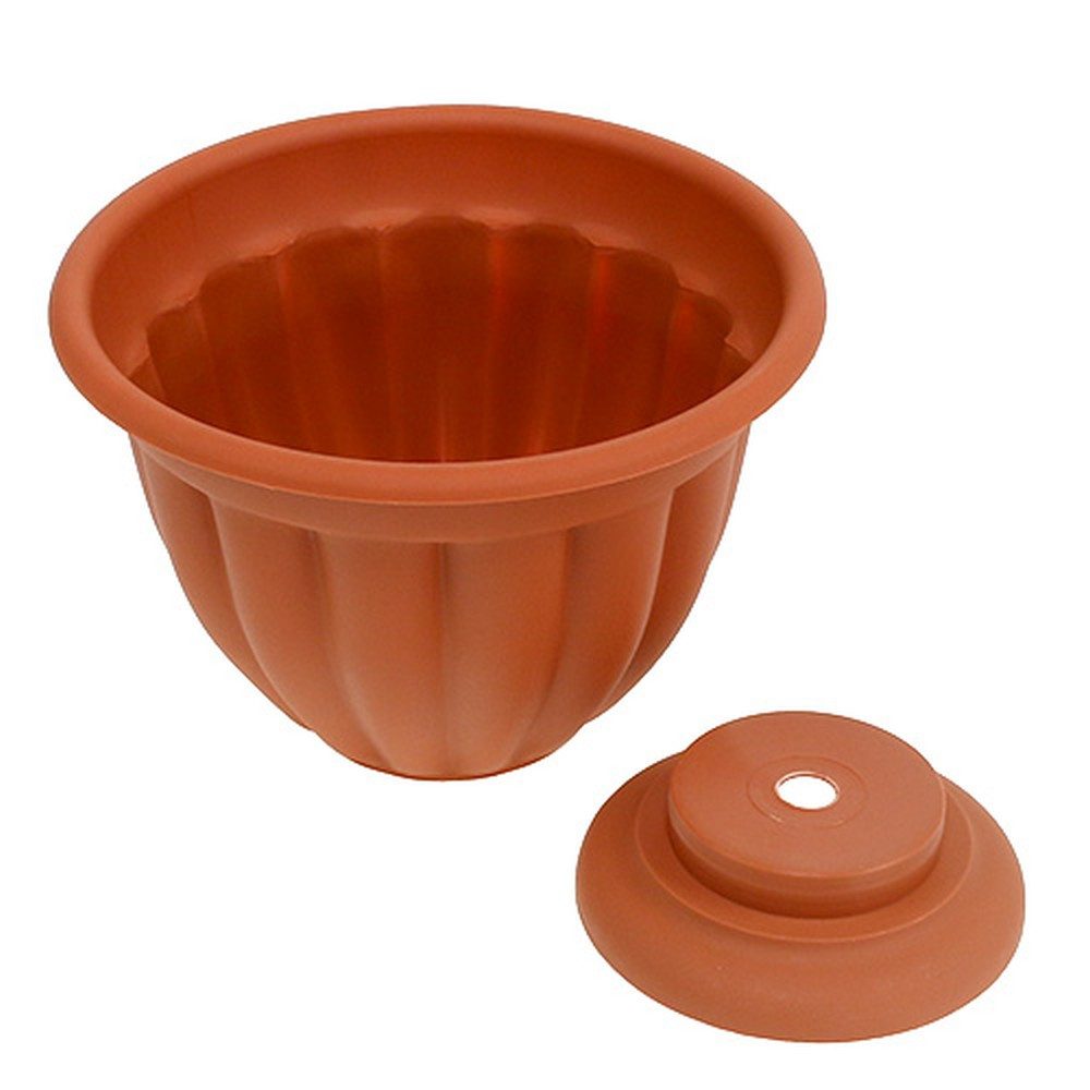 Florists Products Blumentopf Eleganter Pflanztopf mit Standfuß und dekorativen Rillen