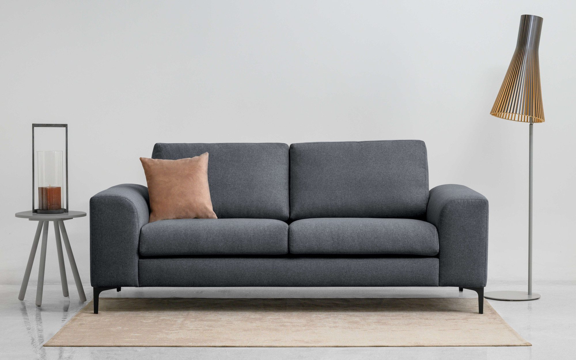 OTTO home 2,5-Sitzer Henry, Kompaktsofa, Breite 214 cm, mit Metallbeinen, Wellenunterfederung, wasserabweisender Stoff
