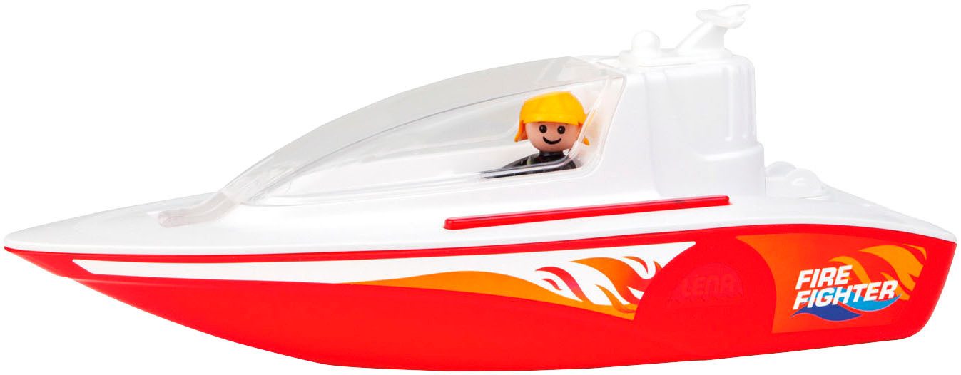 Lena® Spielzeug-Boot Boazz Feuerwehrboot, ohne Pumpe, inklusive Spielfigur; Made in Europe