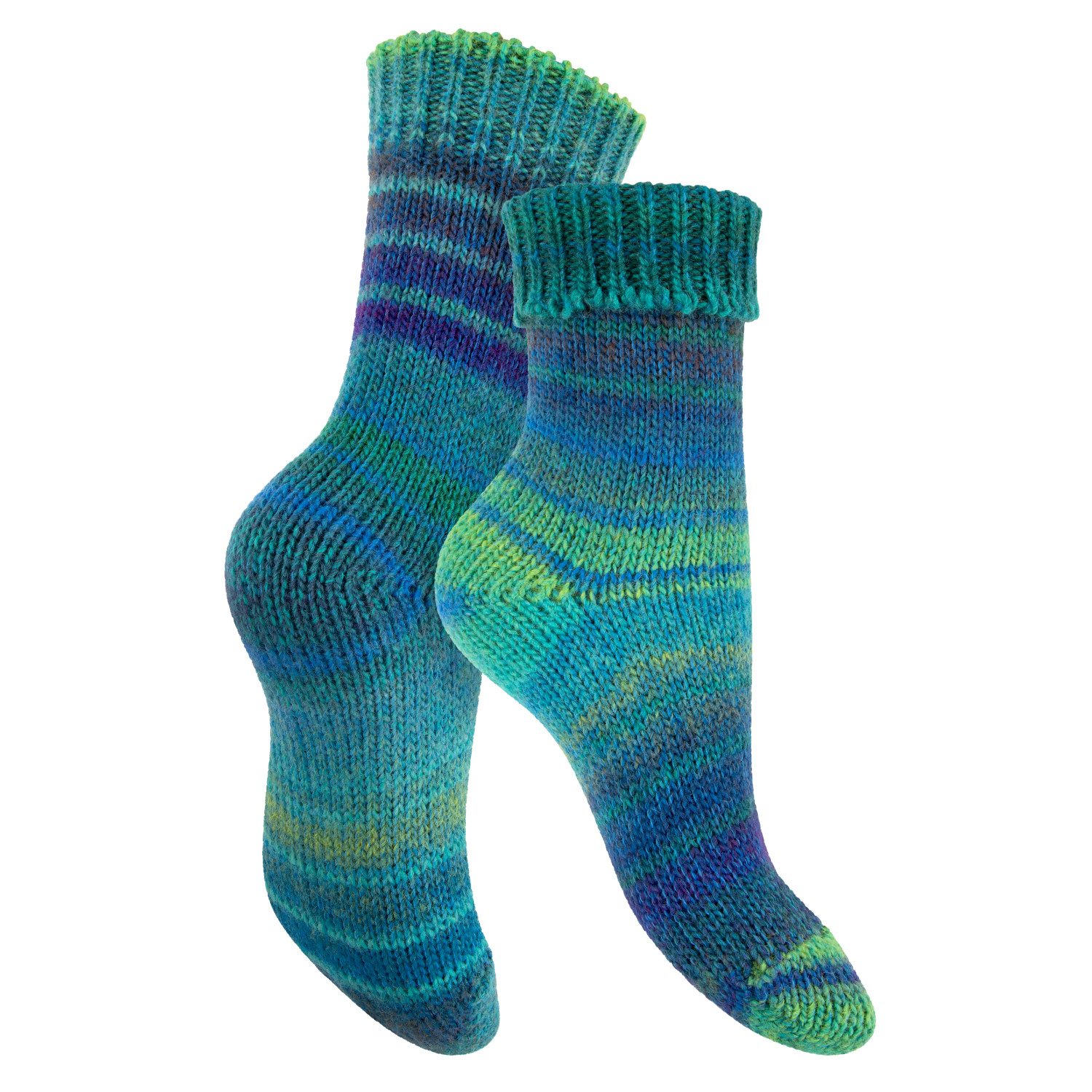 celodoro Umschlagsocken Damen & Herren Mouline Wollsocken mit Umschlag – Bild 2 von 4