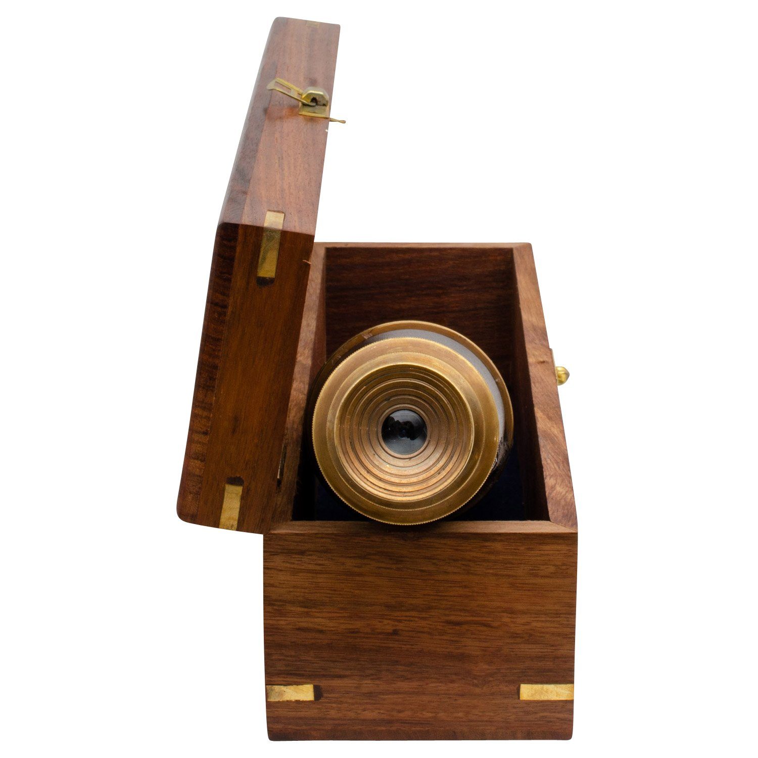 Aubaho Fernrohr mit Holzbox Antik-St Monokular Fernglas Teleskop Maritim 92cm Fernrohr