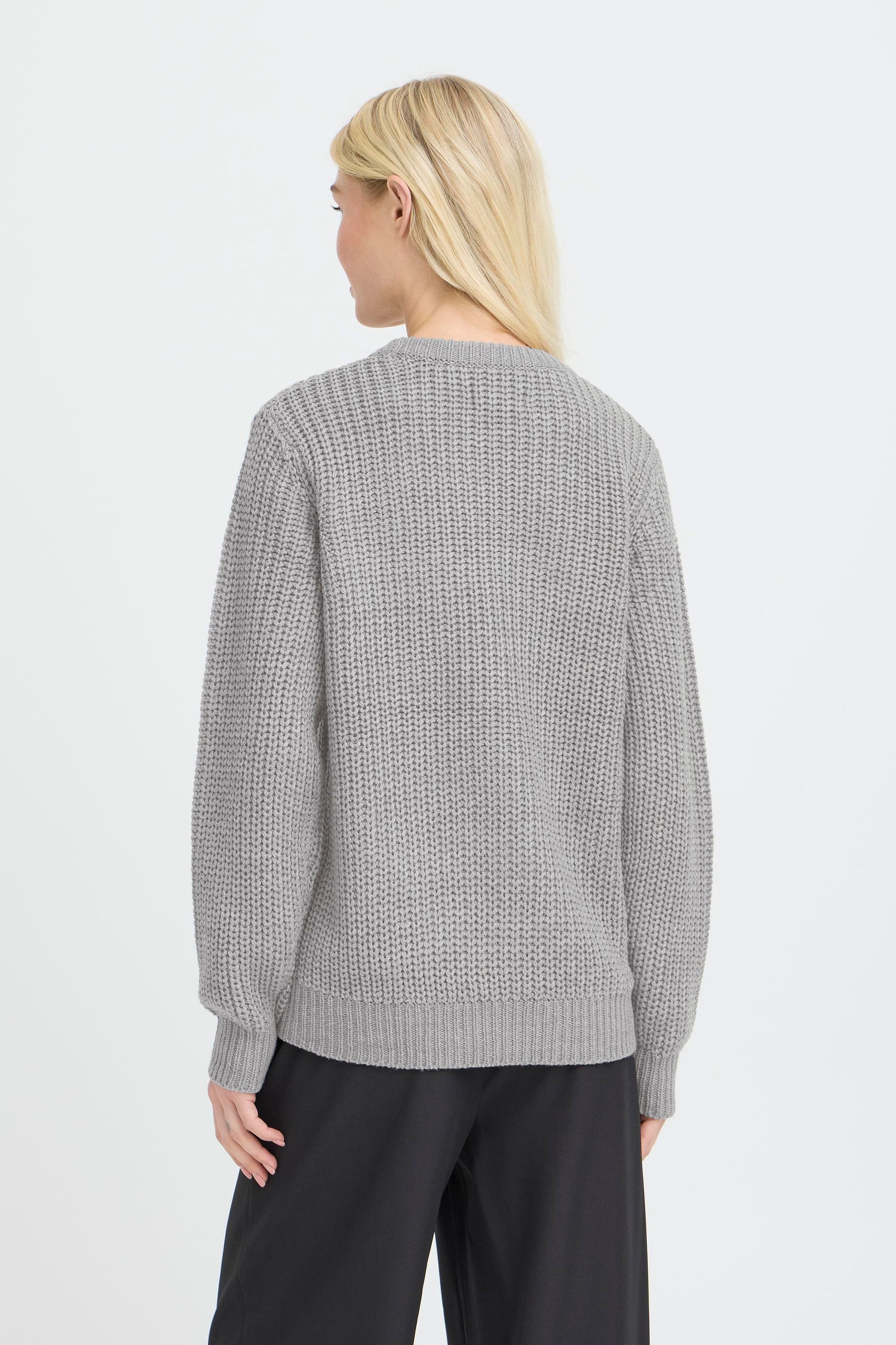 OXMO Strickpullover OXEdna Moderner Pullover mit Aufdruck