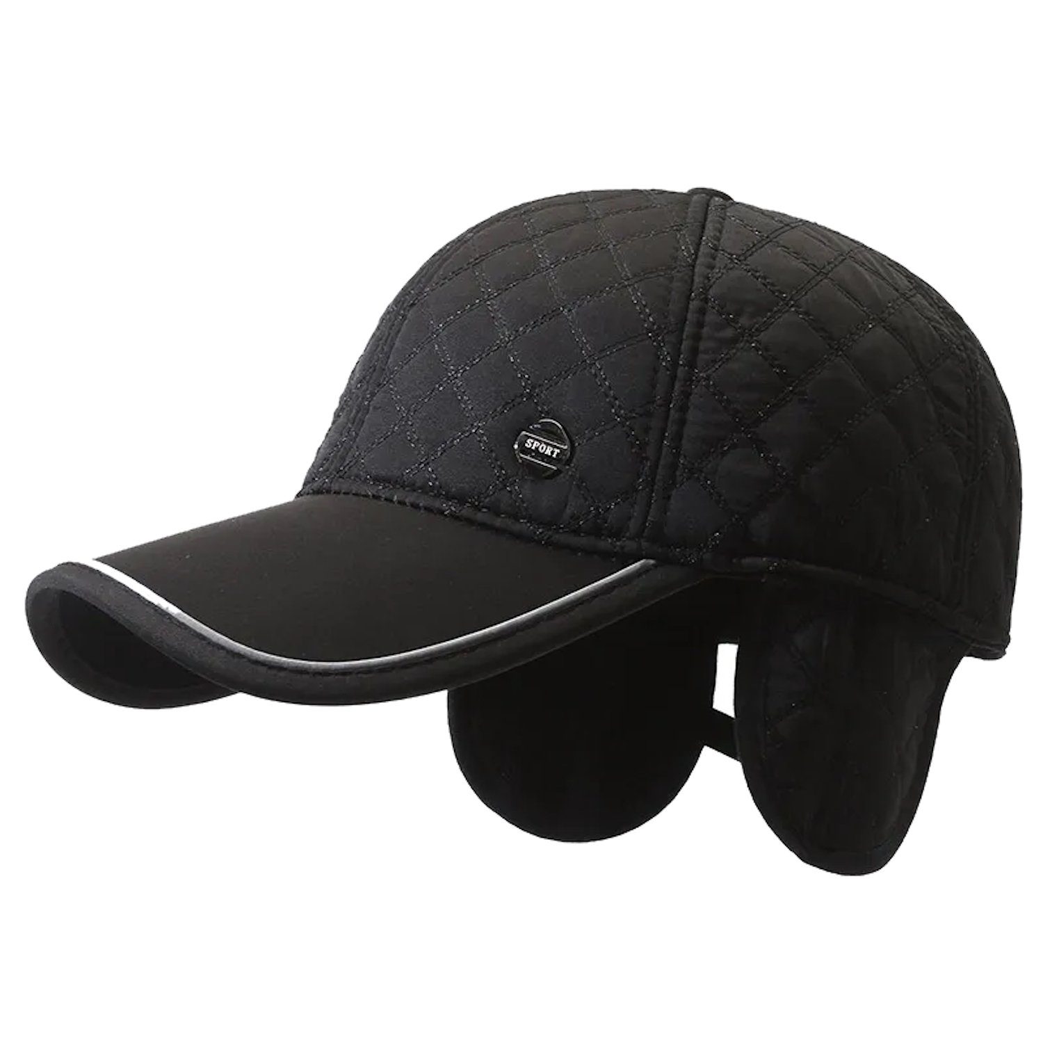 Sporty Baseball Cap Winter Baseballcap mit Ohrenklappen Herren Ohrenschutz günstig online kaufen