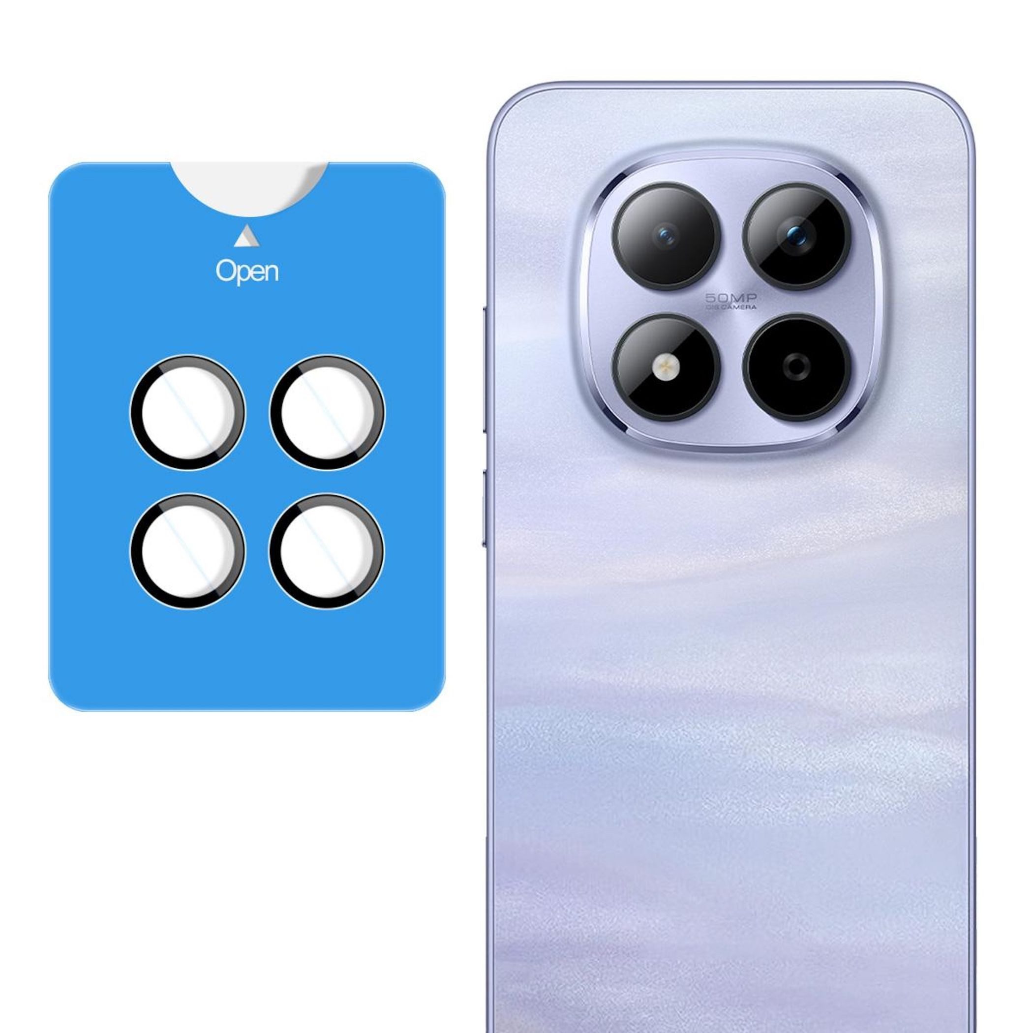 Wigento Kameraschutzglas Linsenschutz für Xiaomi Redmi Note 15 Pro 5G 9H Glas mit Anbringhilfe für Xiaomi Redmi Note 15 Pro 5G, Selbstpositionierend, HD klar