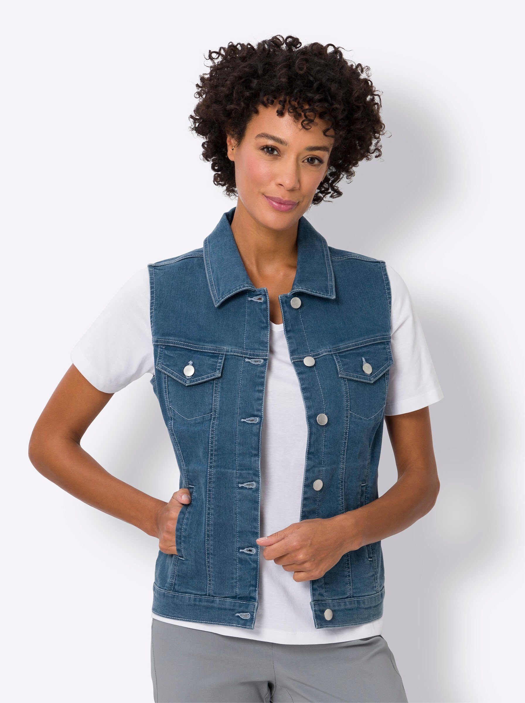 Jerseyweste Jeansweste