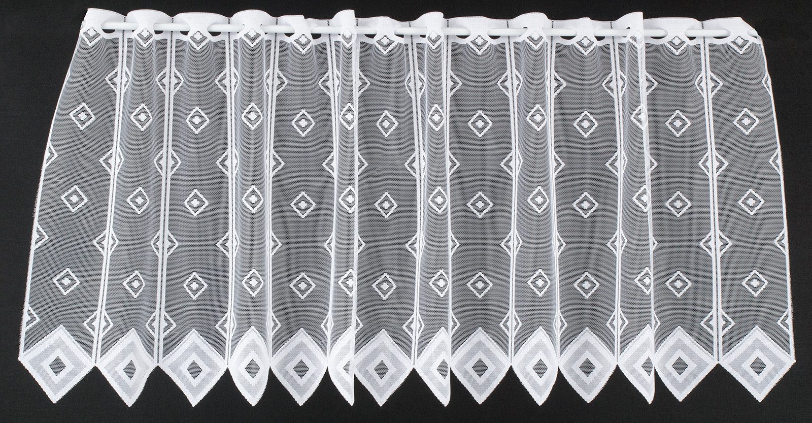 Gardinen Kranzusch Scheibengardine Quadrate, Stangendurchzug, transparent, günstig online kaufen