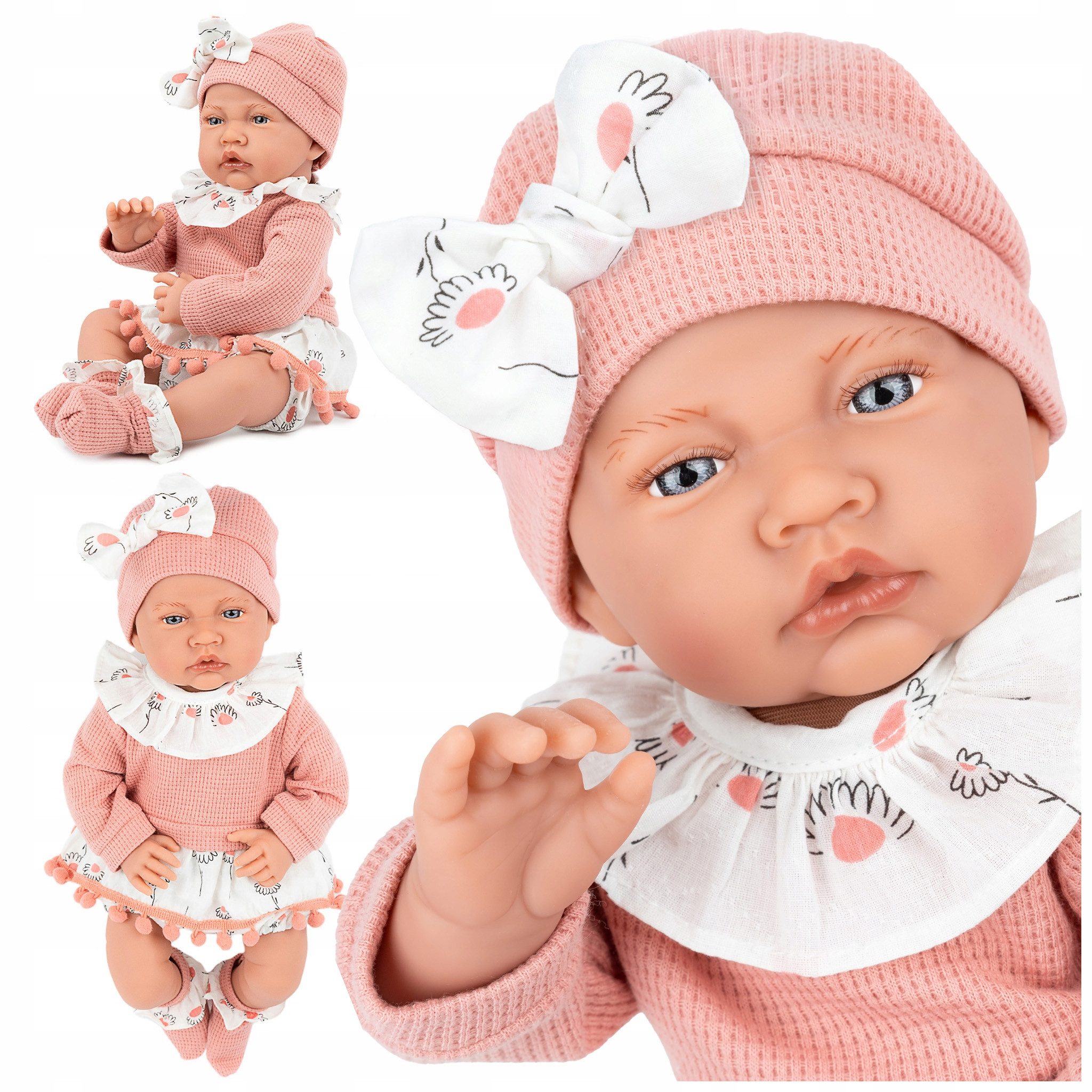 Kinderplay Dolls & Strollers Babypuppe Interaktive Babypuppe 41 cm – spricht & mit Schnuller – realistischer (Set)