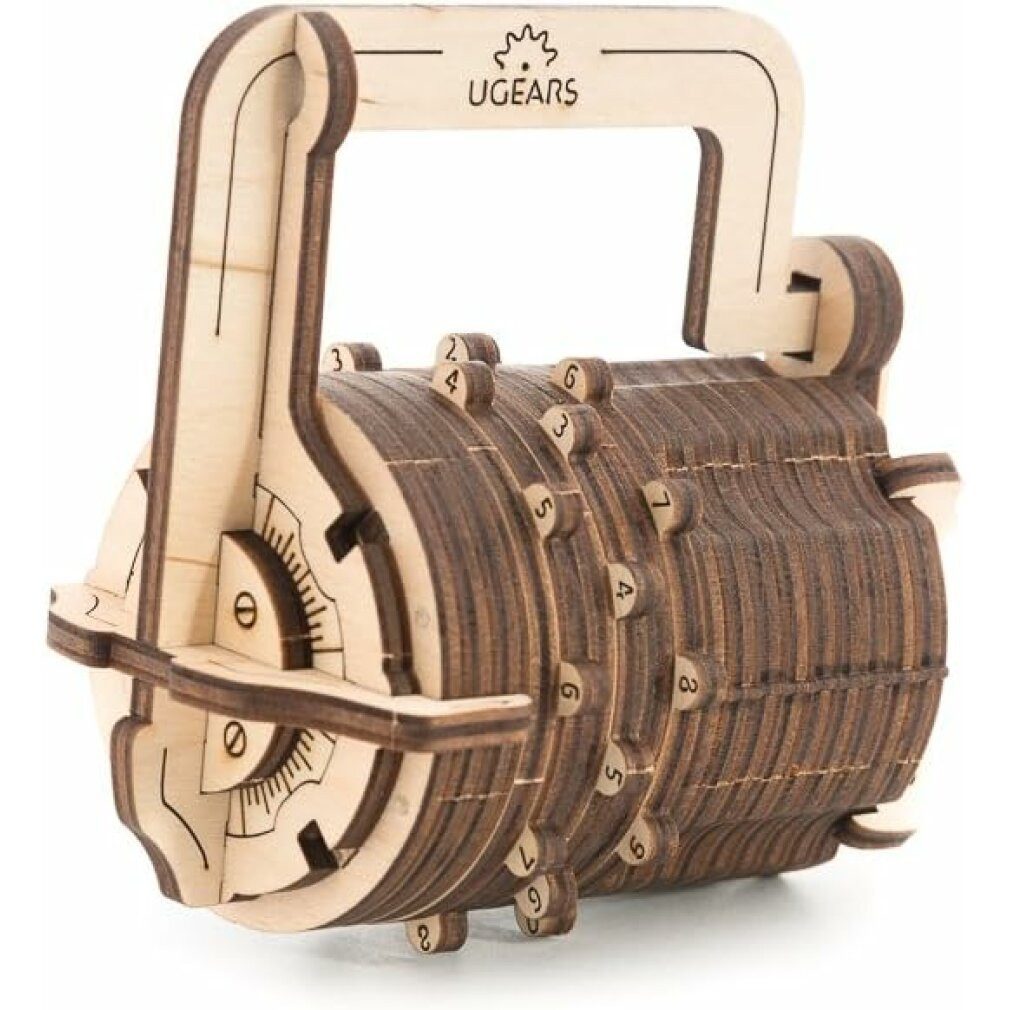 UGEARS 3D-Puzzle 3D-Puzzle Zahlenschloss 34 Teile, Puzzleteile