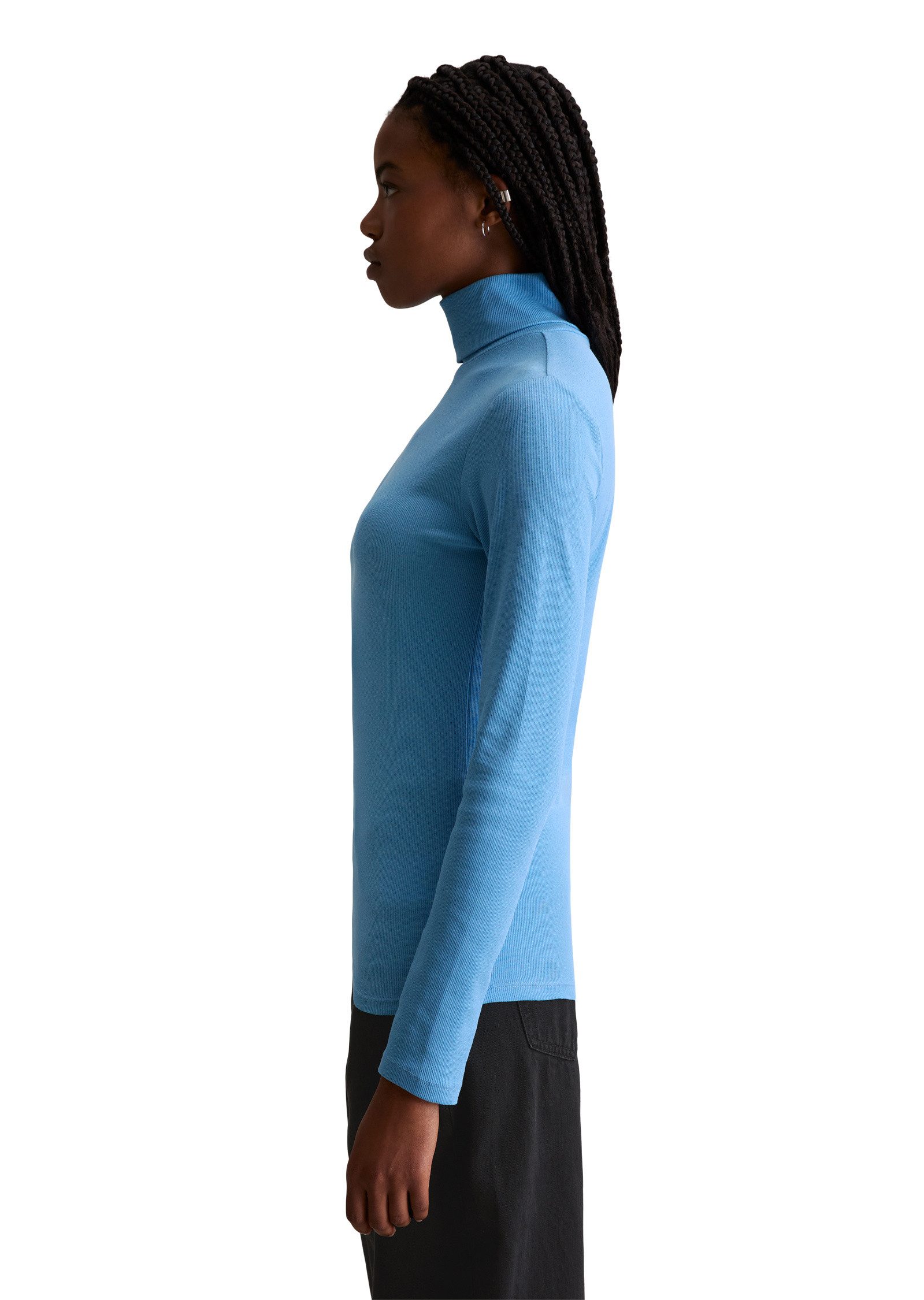 Marc O'Polo DENIM Langarmshirt aus softem Ripp-Jersey günstig online kaufen