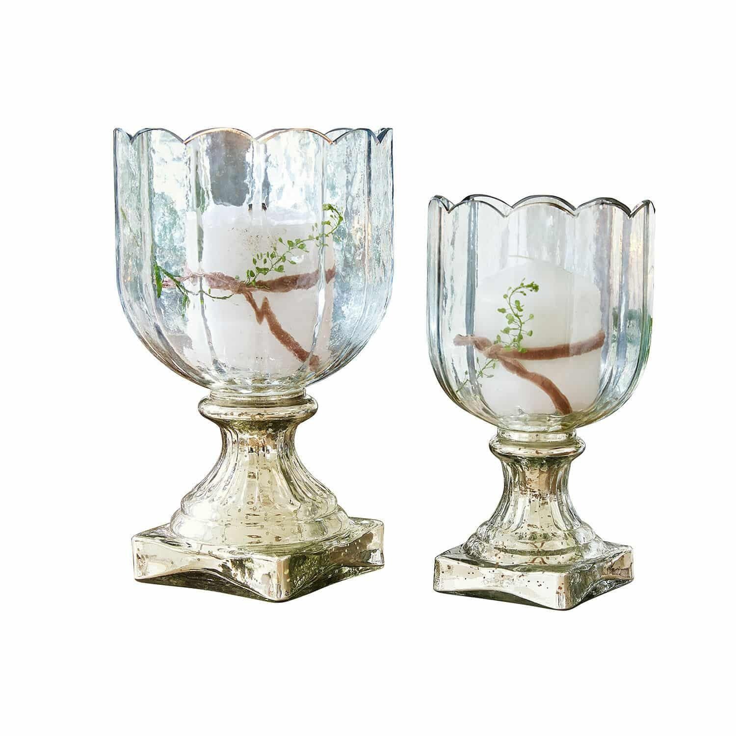 Mirabeau Windlicht Windlicht 2er Set Jovique klar/silber (2er Set, 2er Set) günstig online kaufen