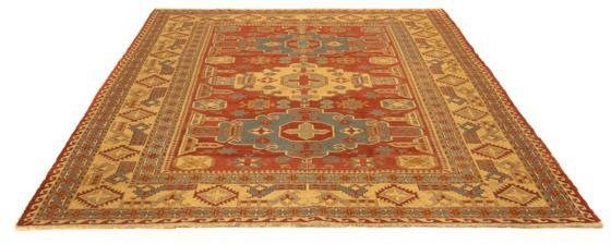 Wollteppich Kelim - Oriental - 248 x 206 cm - dunkelrot, morgenland, rechteckig, Höhe: 4 mm, Wohnzimmer, Einzelstück