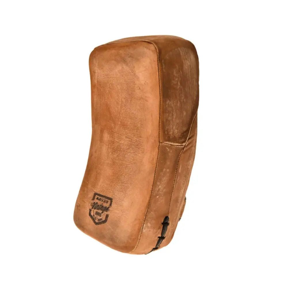 Sport-Knight® Pratze Thai Pad Vintage Leder mit Griff & Klettverschluss – robust & edel, Ergonomischer Haltegriff, Klettverschlussschlaufen