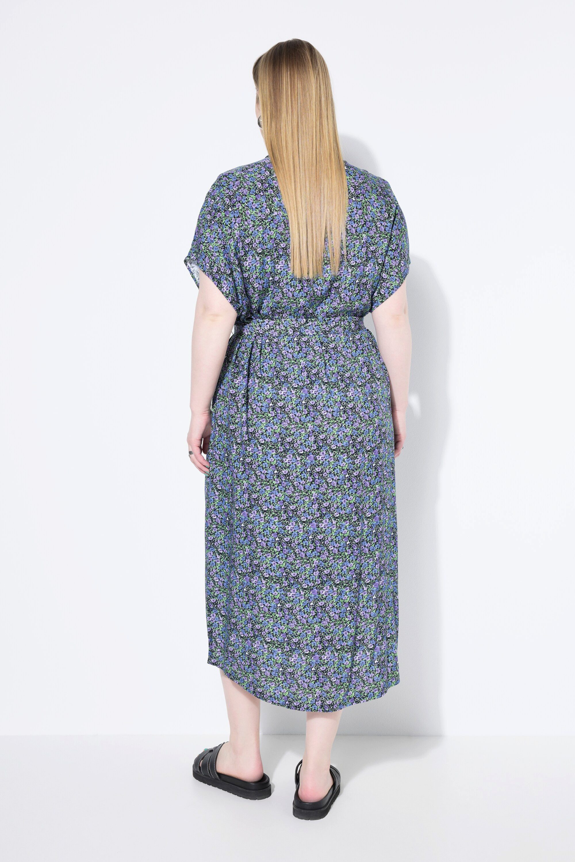 Studio Untold Hemdblusenkleid Maxikleid Hemdblusenkleid Flower-Print