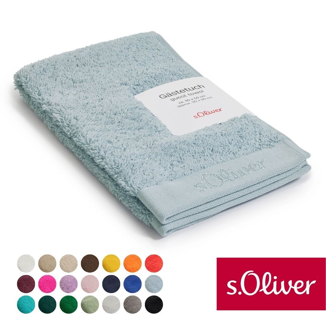 s.Oliver Gästehandtuch s.Oliver, Premium Qualität, 600 gr/m², auch als Sets erhältlich, Walkfrottier (1-St), große Farbauswahl, auch als Duschtuch, Waschhandschuh, Handtuch