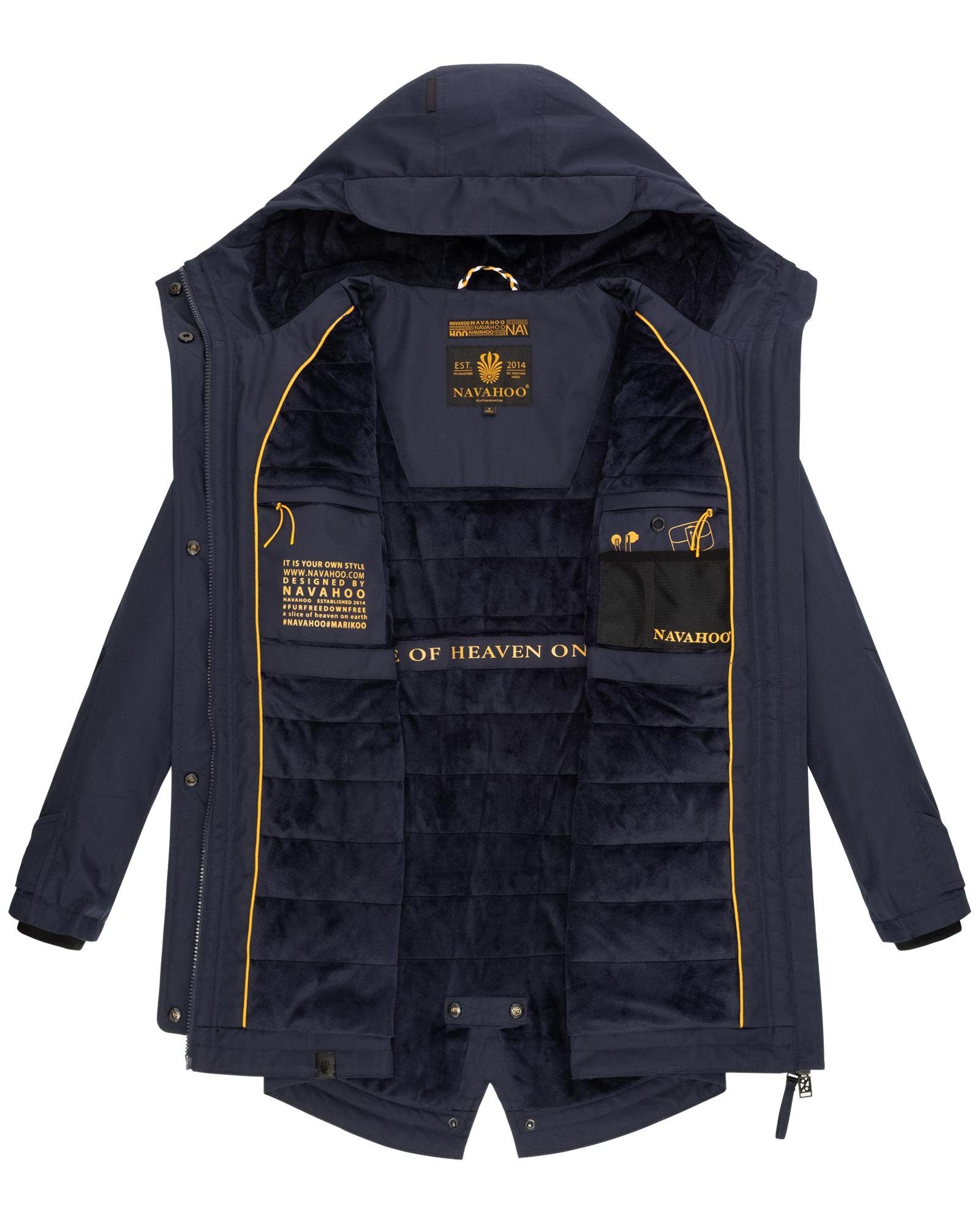 Navahoo Parka Brinjaa Modischer Winter Kurzmantel mit zahlreichen Taschen