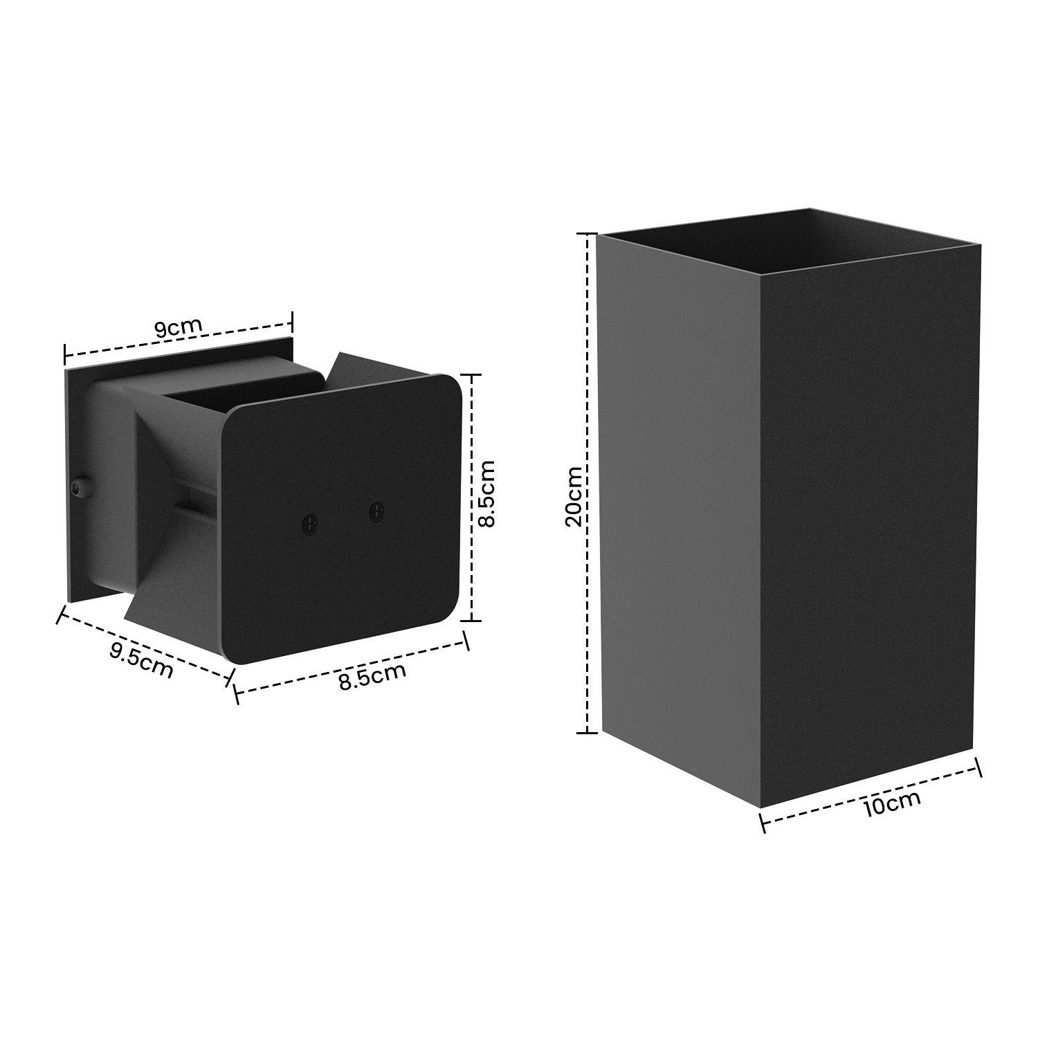 ZMH LED Außen-Wandleuchte Modern Up Down Außen-Wandleuchte Schlafzimmer Flu günstig online kaufen