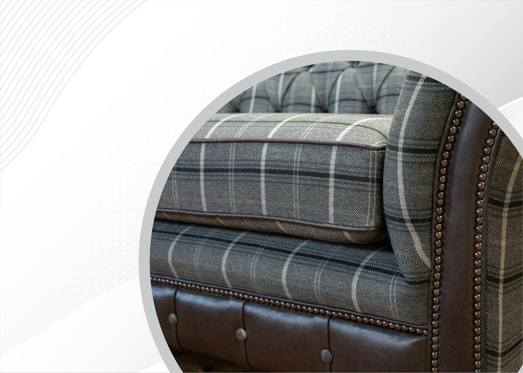 Sofa cm Sitzer 3 JVmoebel Couch Chesterfield Design Chesterfield-Sofa, 225