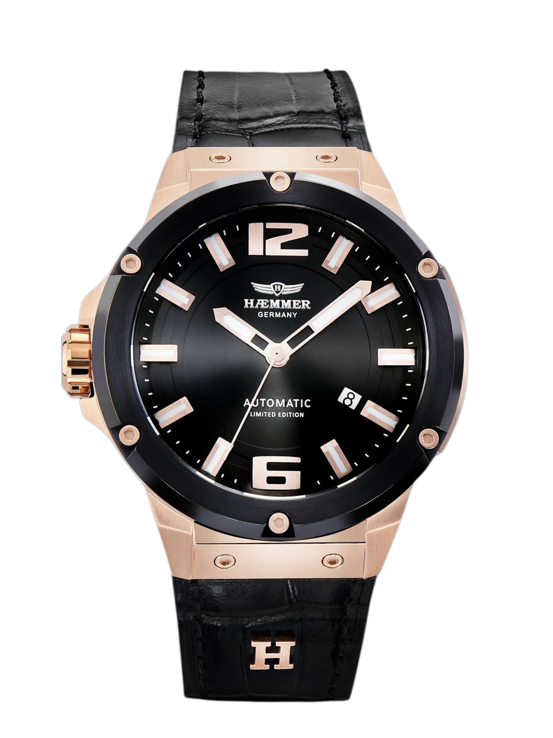 HAEMMER GERMANY Automatikuhr MECHANO MC-001, Armbanduhr, Herrenuhr, Mechanische Uhr, analog, Tag