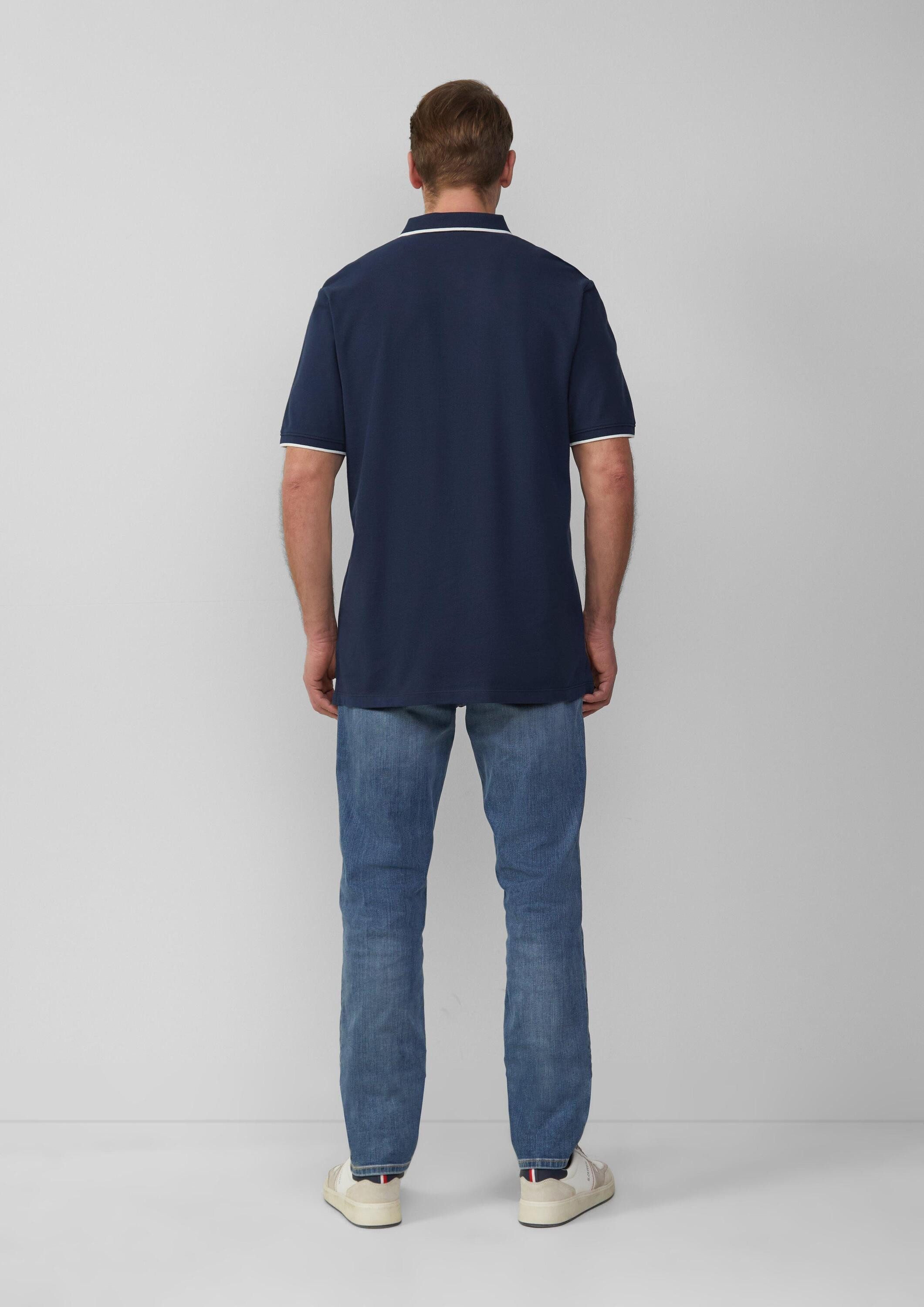 s.Oliver Kurzarmshirt Polo-Shirt Poloshirt aus Piqué mit Stickerei und Ford®-Artwork